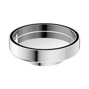 Nero 130mm Round Tile Insert Floor Waste 80mm Outlet, Chrome