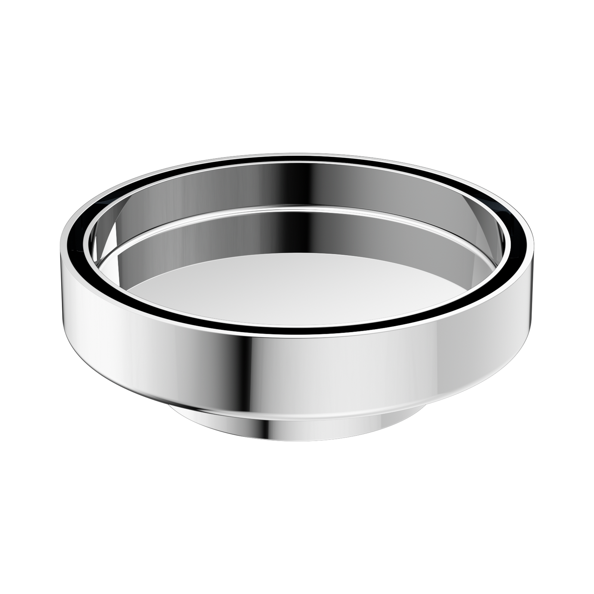 Nero 130mm Round Tile Insert Floor Waste 80mm Outlet, Chrome