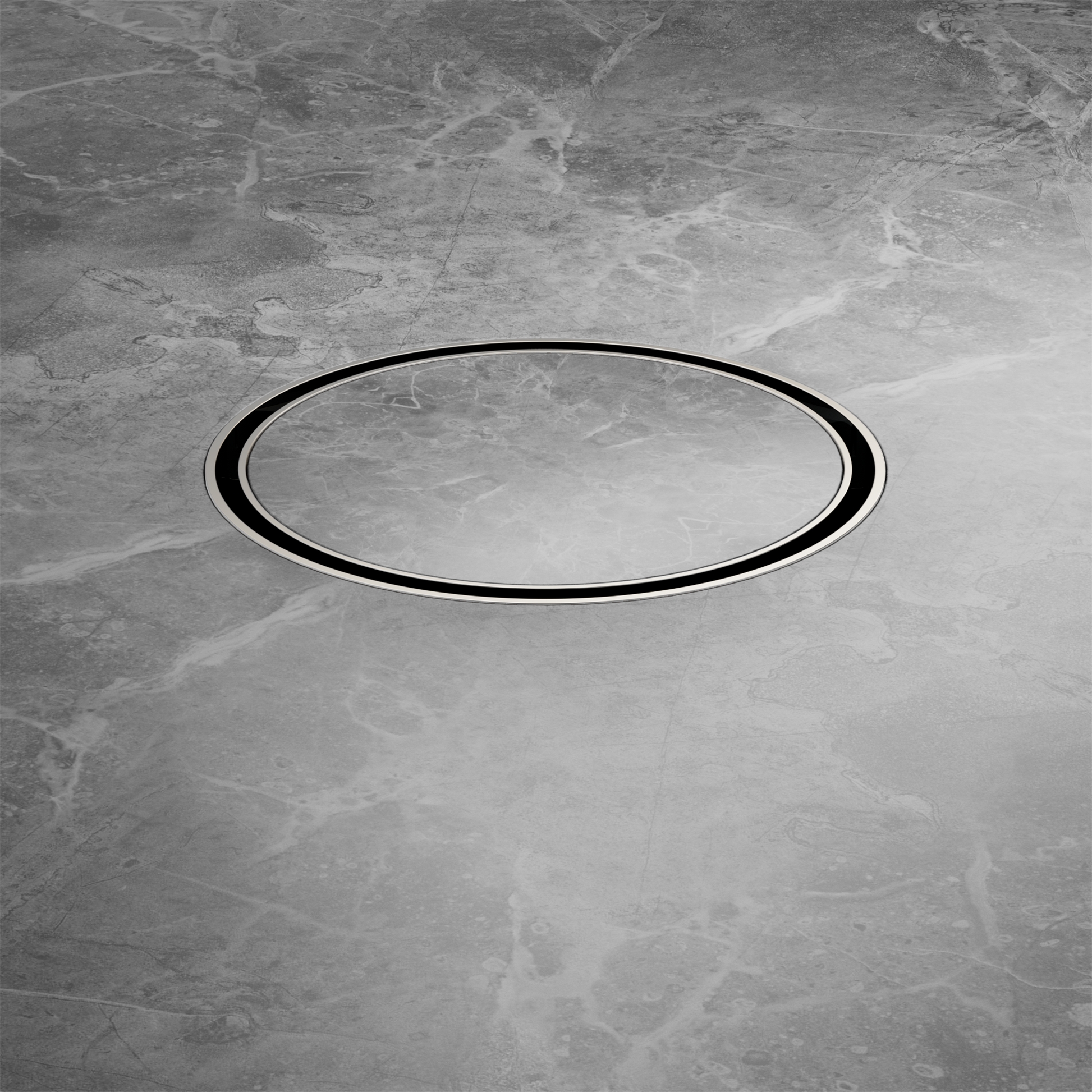 Nero 130mm Round Tile Insert Floor Waste 80mm Outlet, Chrome