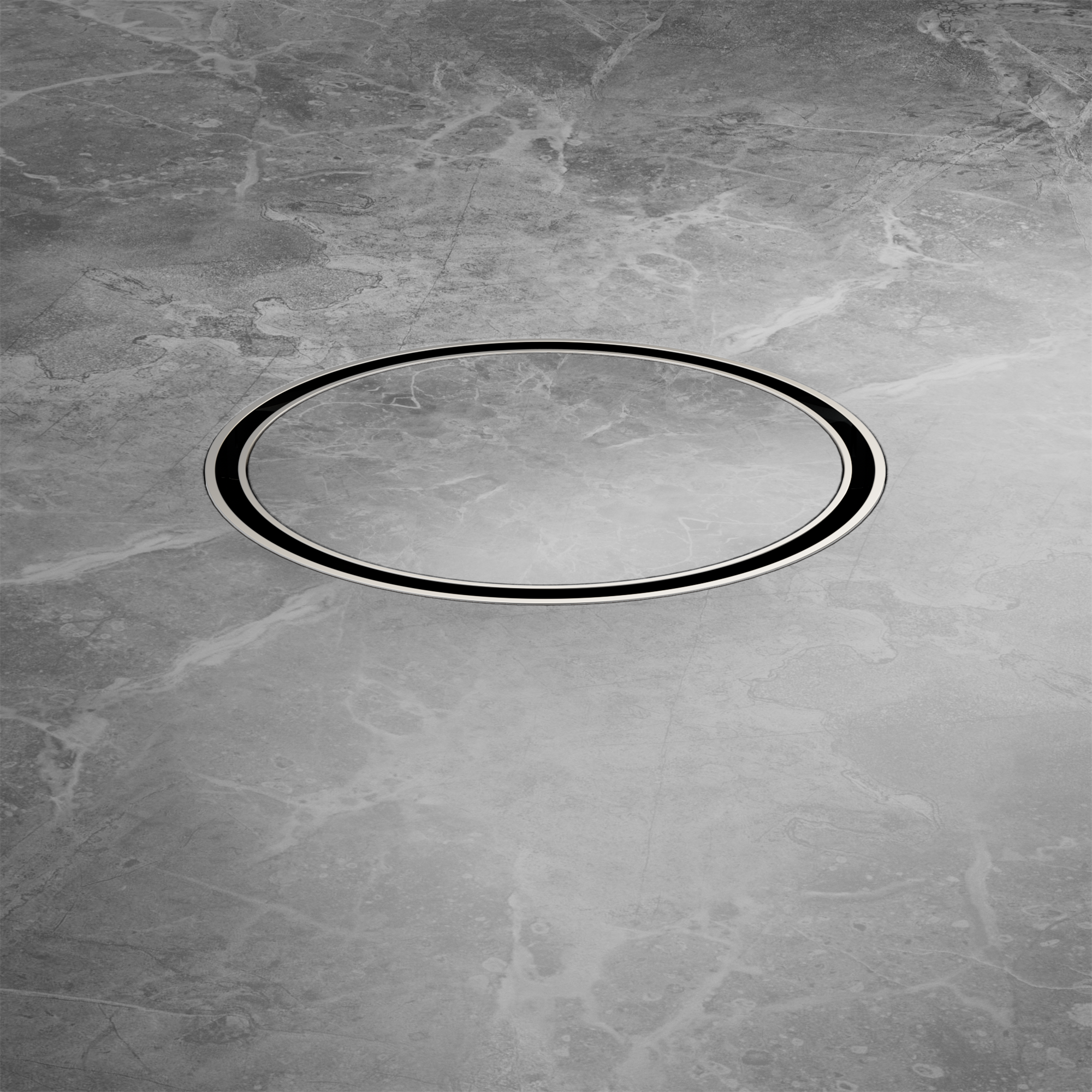 Nero 130mm Round Tile Insert Floor Waste 80mm Outlet, Chrome