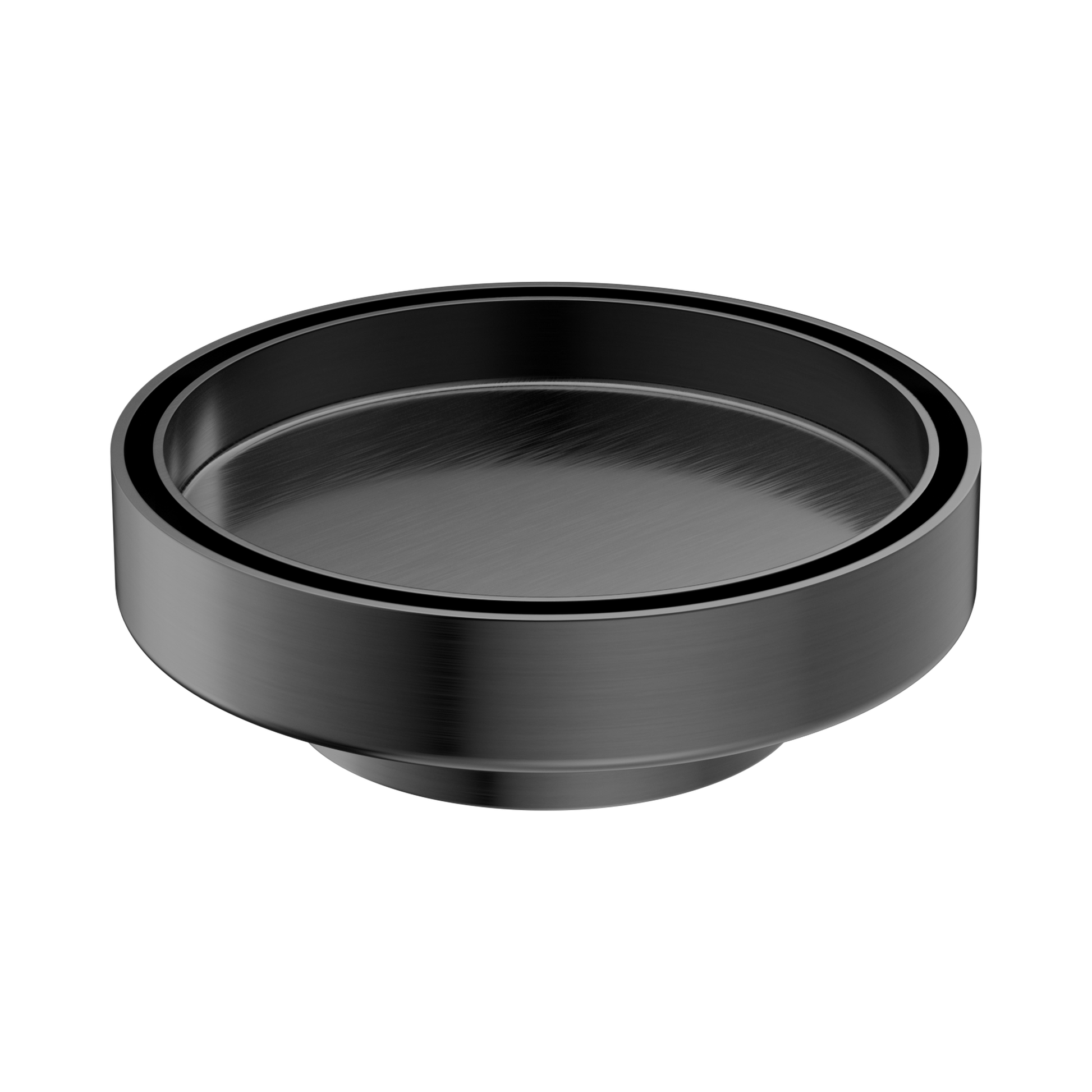 Nero 130mm Round Tile Insert Floor Waste 80mm Outlet, Gun Metal