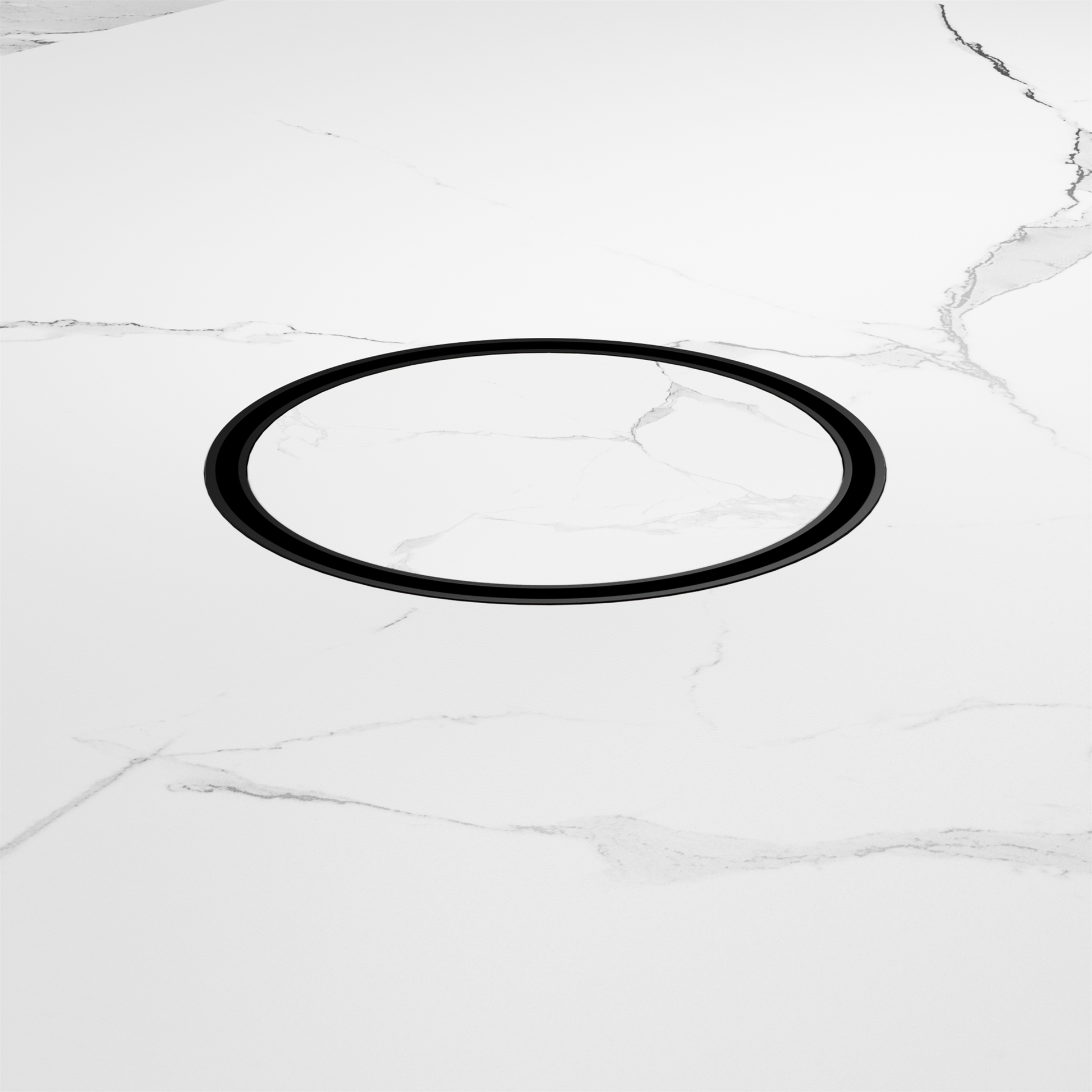 Nero 130mm Round Tile Insert Floor Waste 80mm Outlet, Matte Black