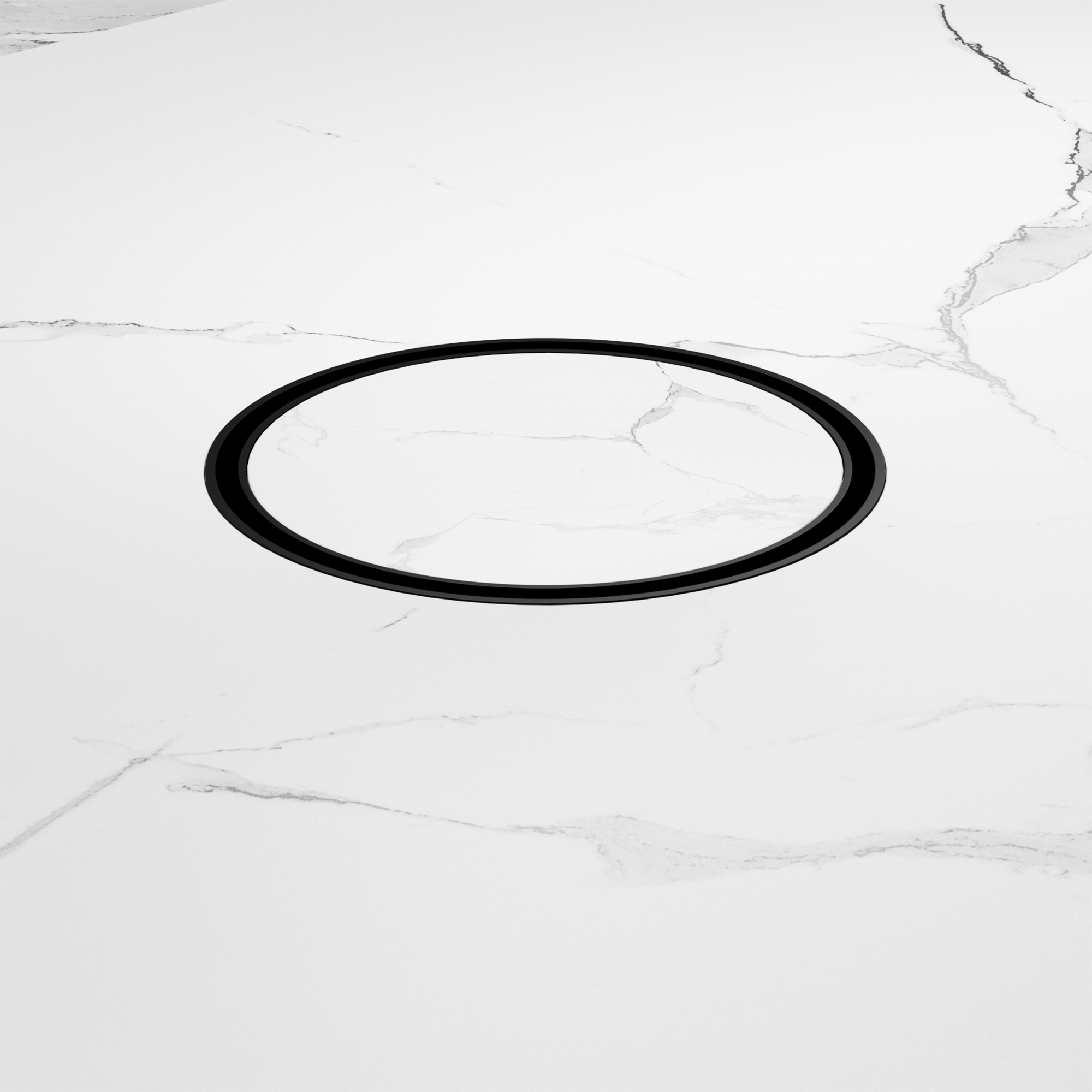 Nero 130mm Round Tile Insert Floor Waste 80mm Outlet, Matte Black