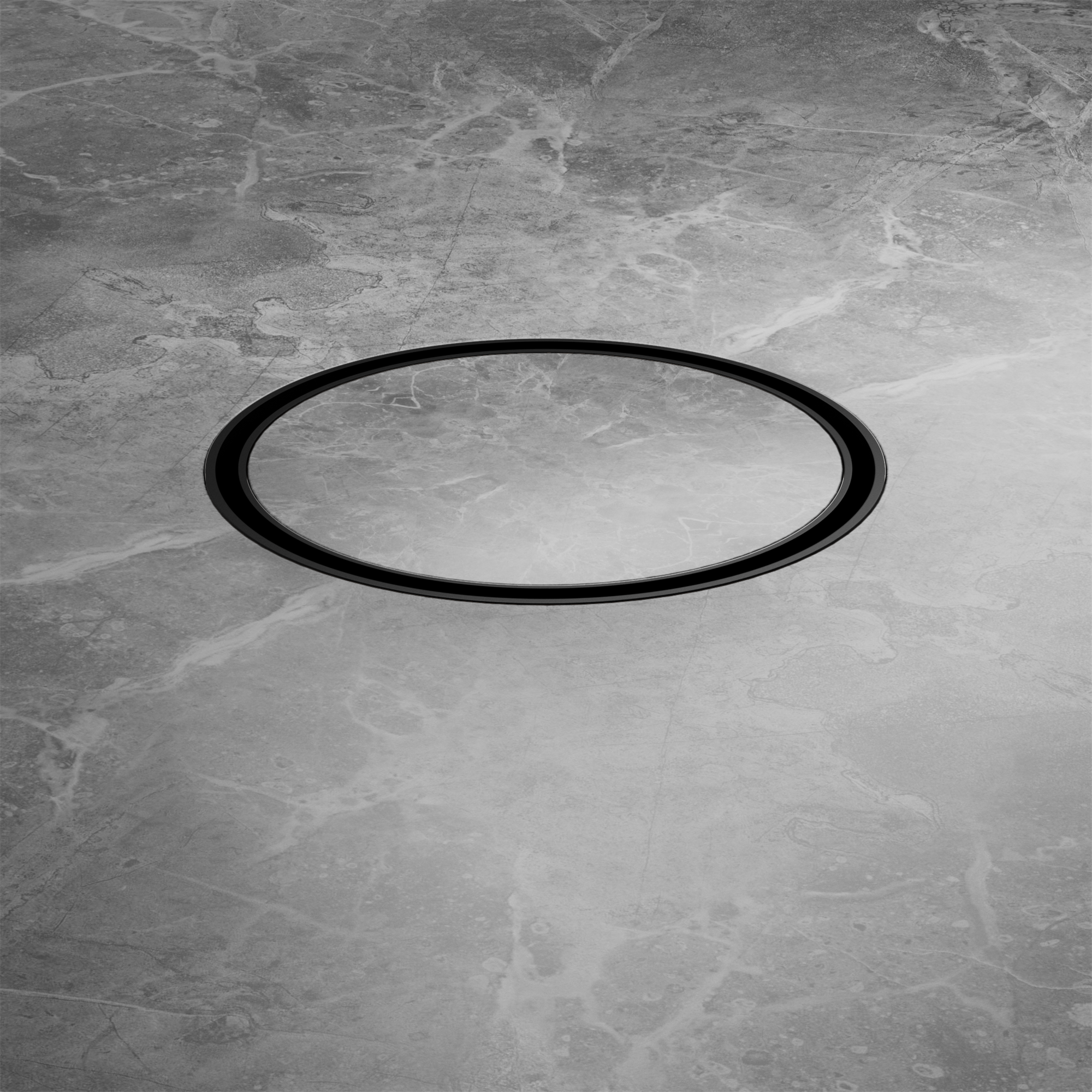 Nero 130mm Round Tile Insert Floor Waste 80mm Outlet, Matte Black
