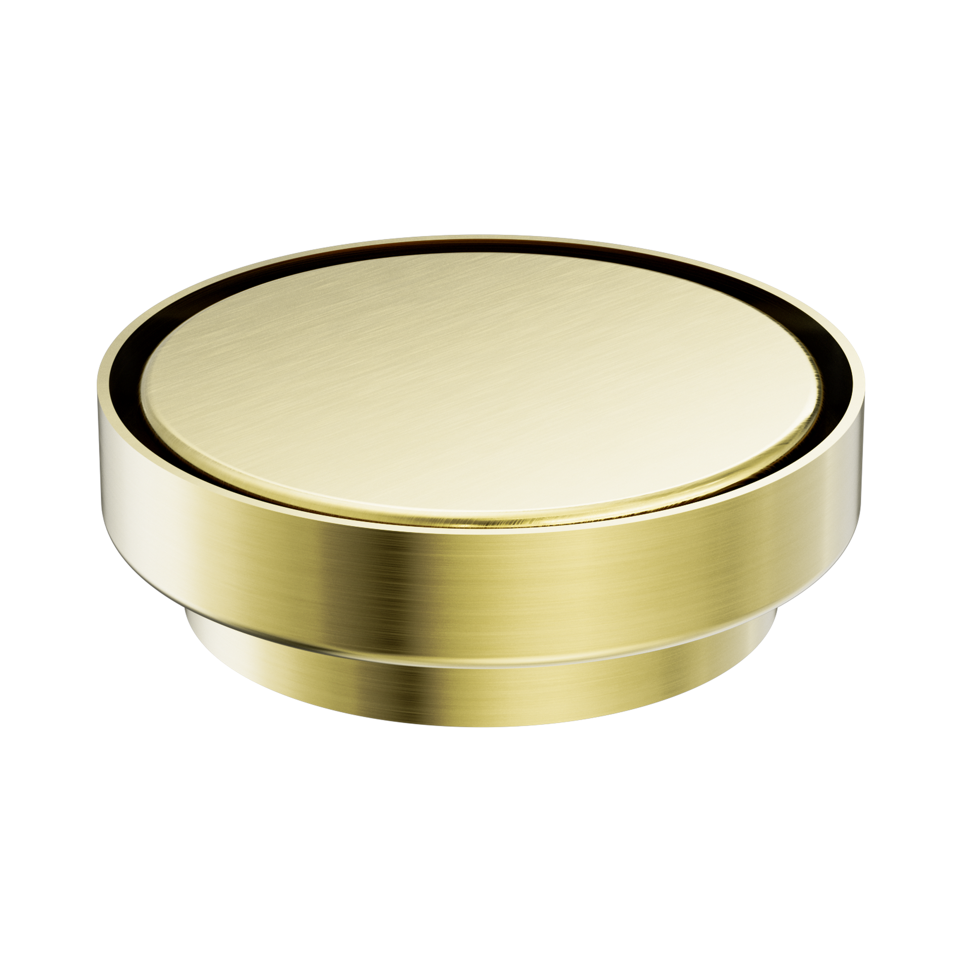 Nero 130mm Round Tile Insert Floor Waste 100mm Outlet, Brushed Gold
