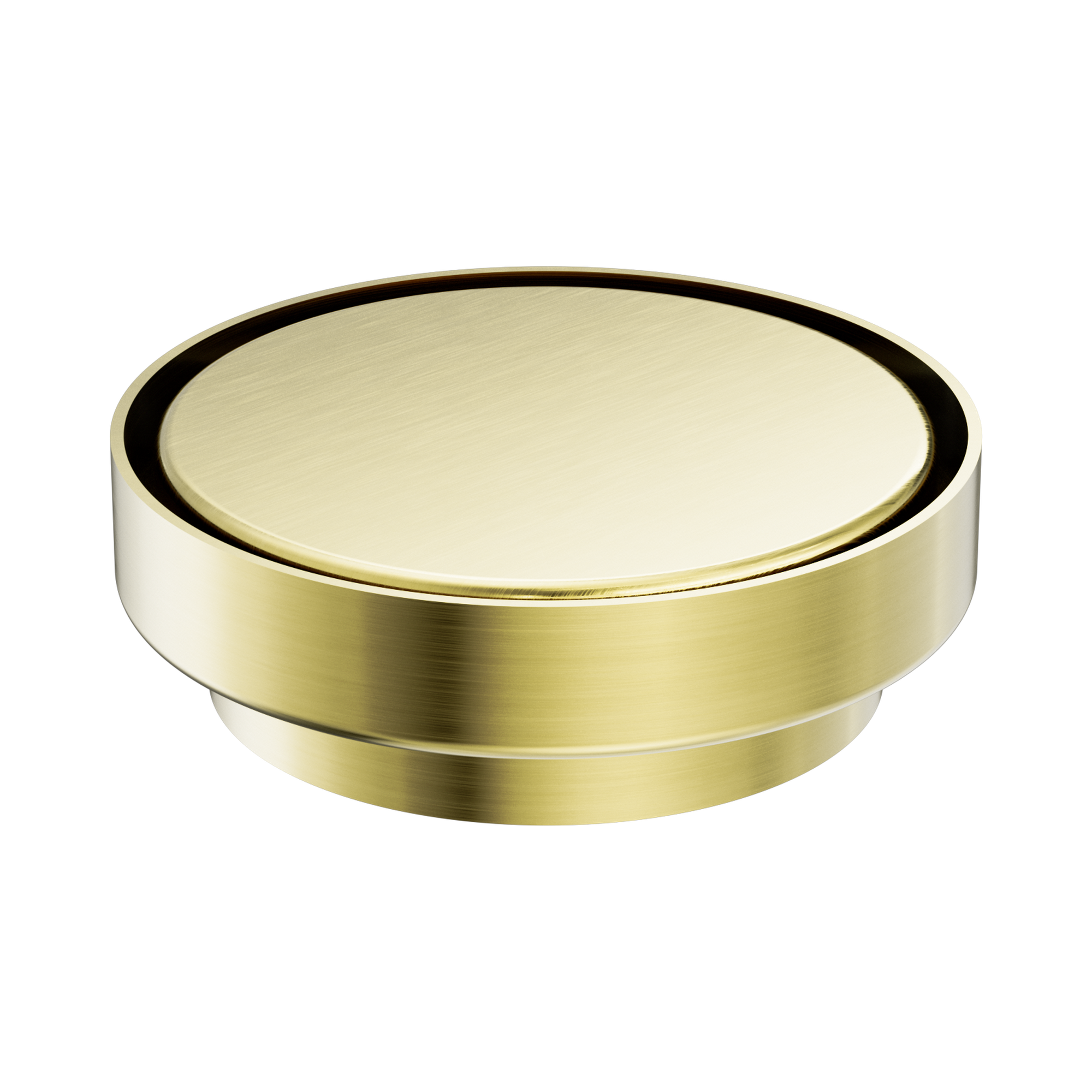 Nero 130mm Round Tile Insert Floor Waste 100mm Outlet, Brushed Gold
