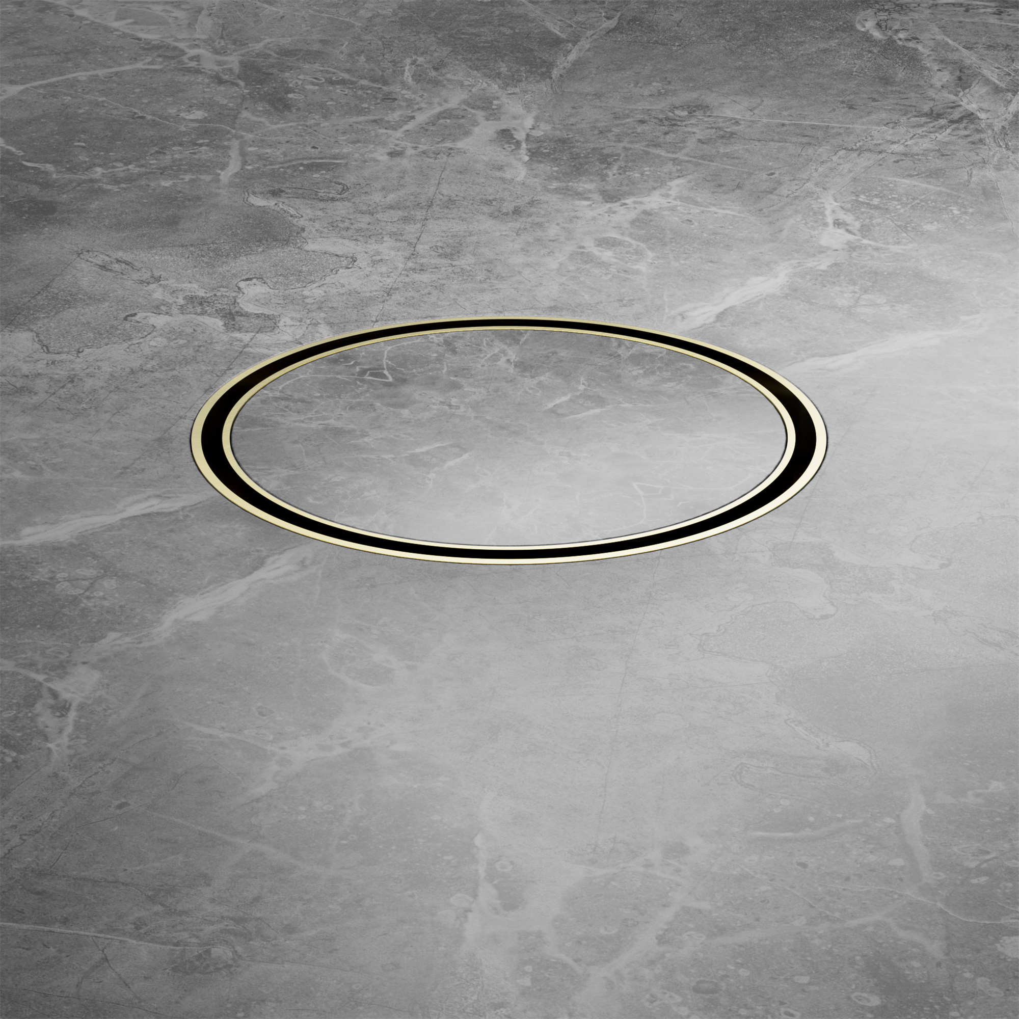 Nero 130mm Round Tile Insert Floor Waste 100mm Outlet, Brushed Gold