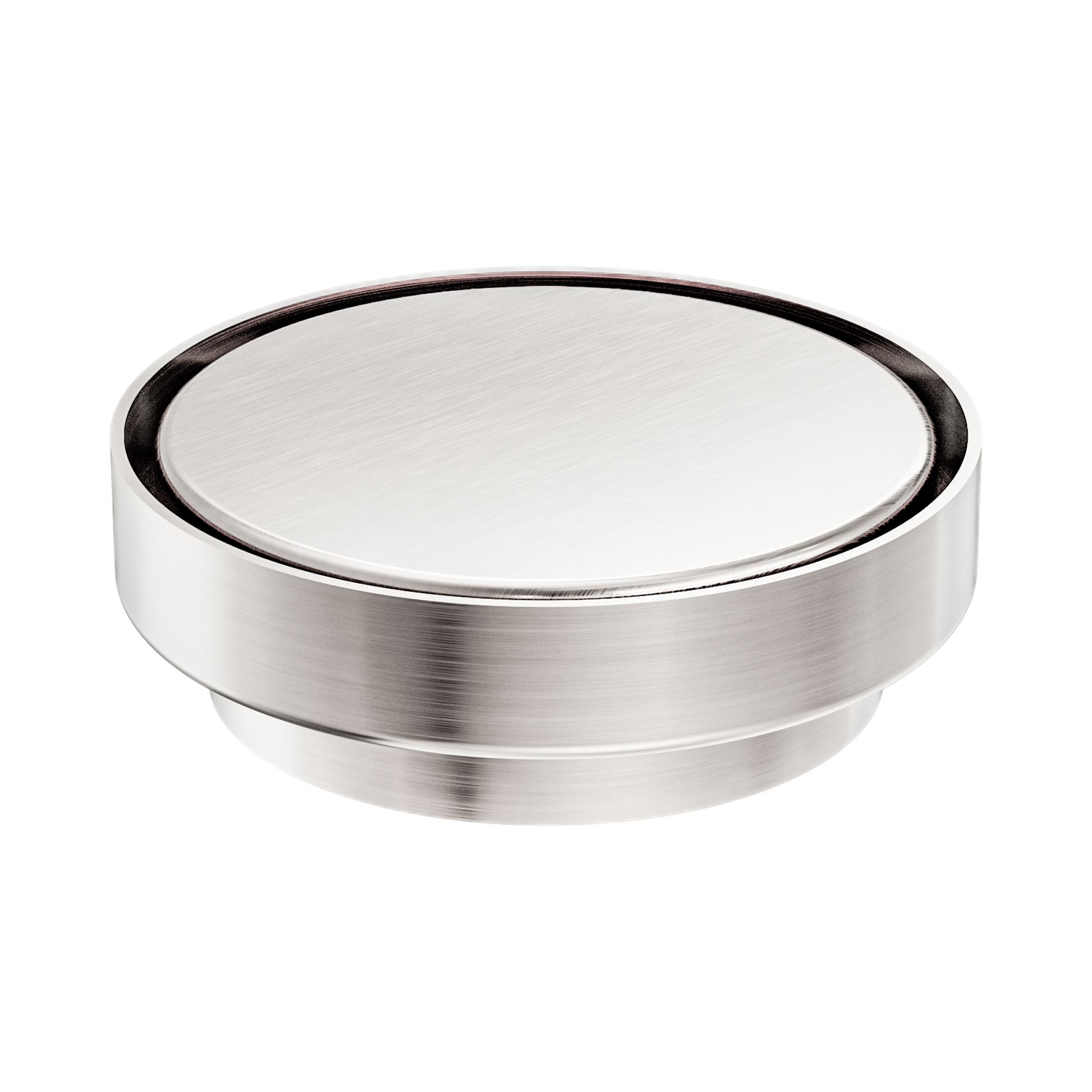 Nero 130mm Round Tile Insert Floor Waste 100mm Outlet, Brushed Nickel