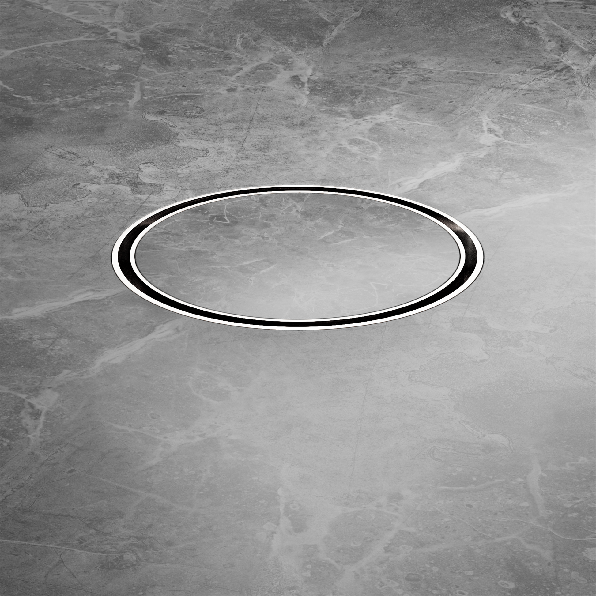 Nero 130mm Round Tile Insert Floor Waste 100mm Outlet, Brushed Nickel