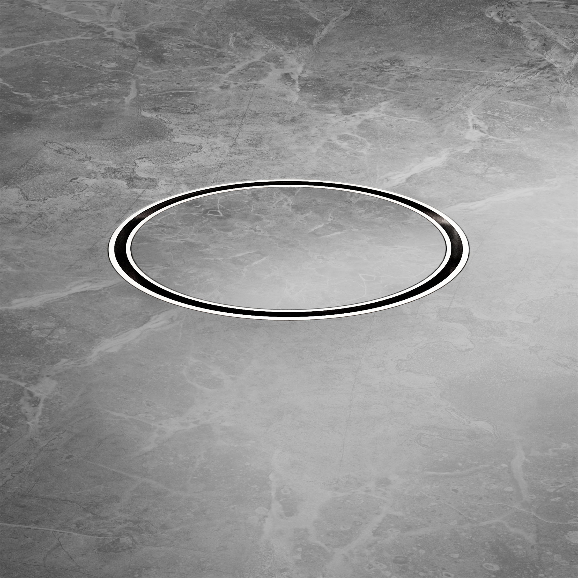 Nero 130mm Round Tile Insert Floor Waste 100mm Outlet, Brushed Nickel
