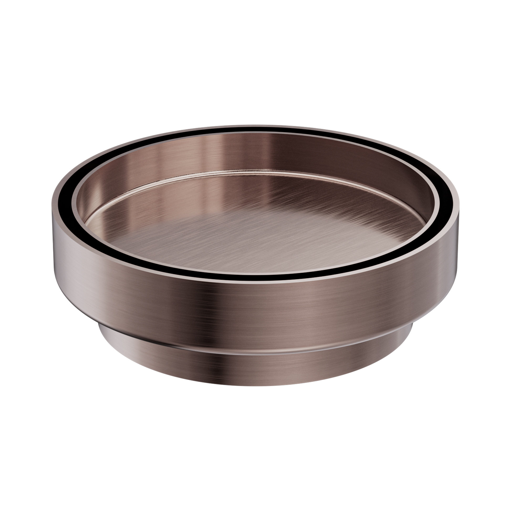 Nero 130mm Round Tile Insert Floor Waste 100mm Outlet, Brushed Bronze