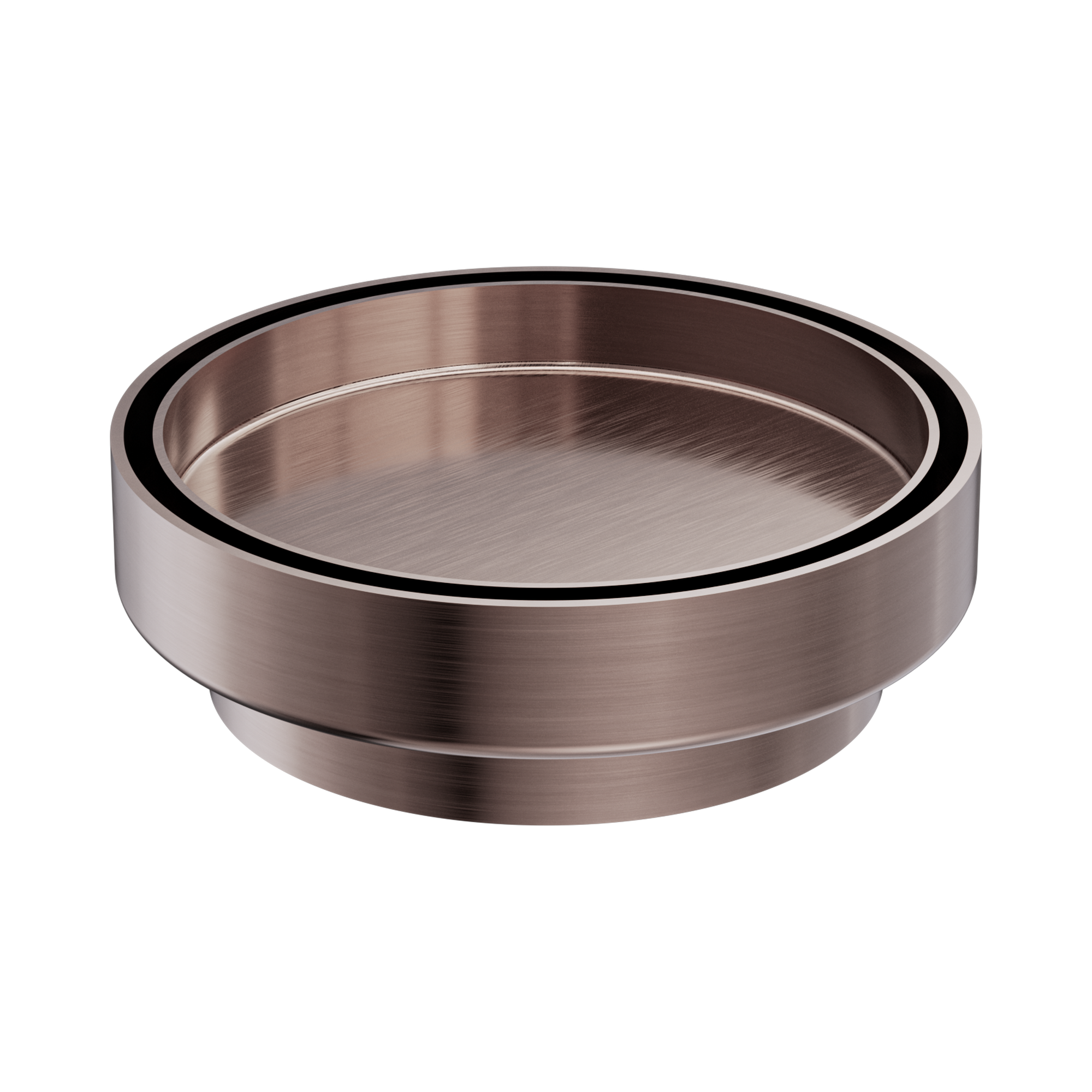 Nero 130mm Round Tile Insert Floor Waste 100mm Outlet, Brushed Bronze