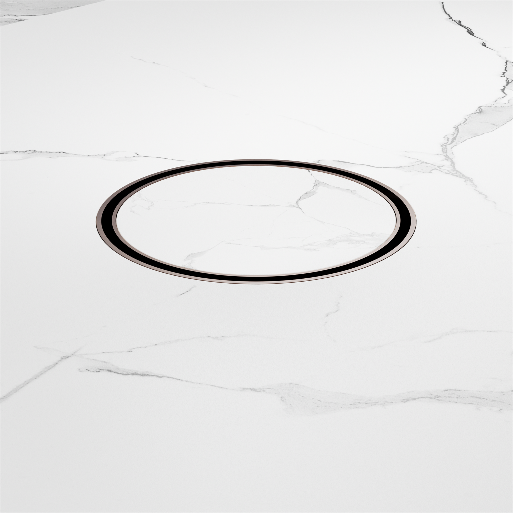 Nero 130mm Round Tile Insert Floor Waste 100mm Outlet, Brushed Bronze