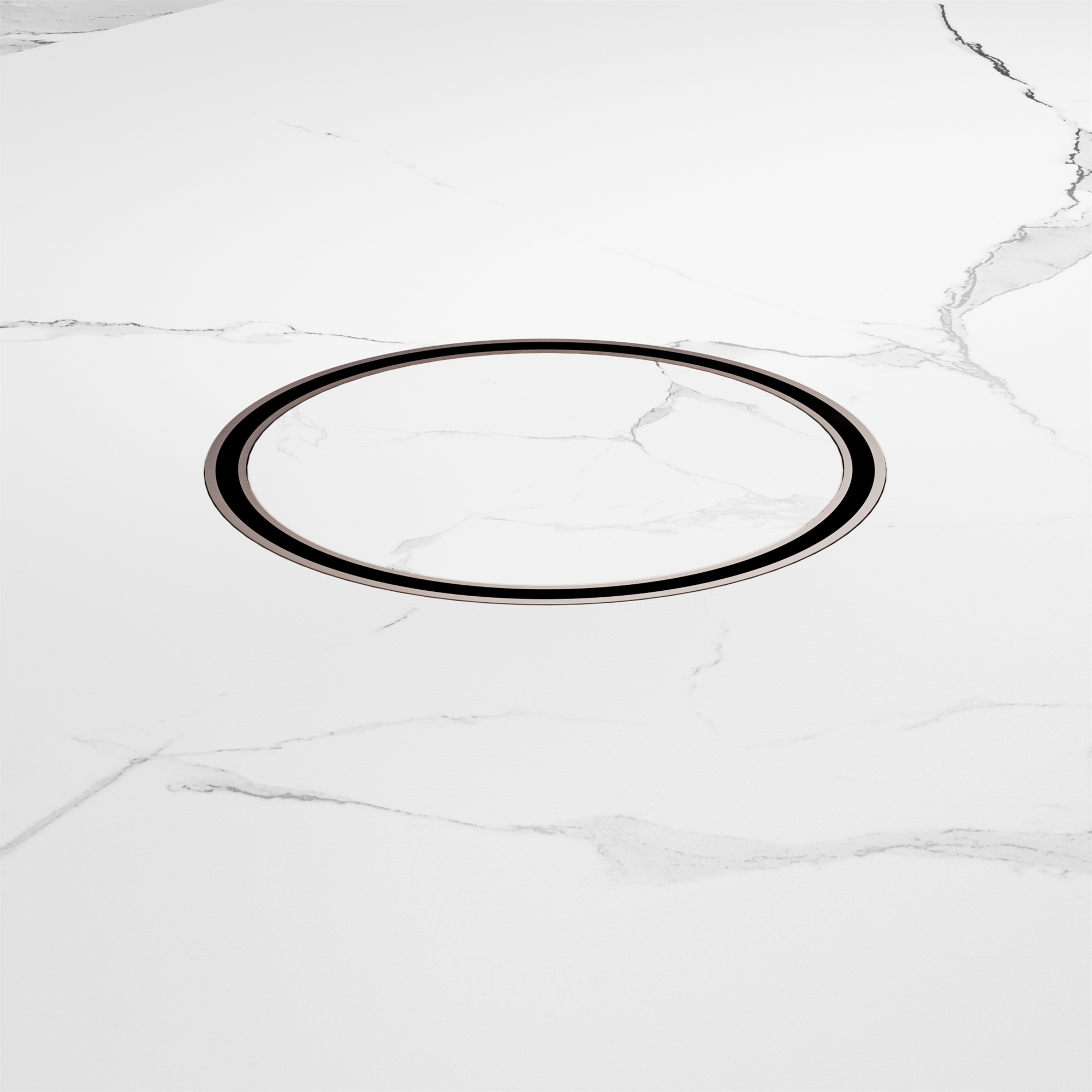 Nero 130mm Round Tile Insert Floor Waste 100mm Outlet, Brushed Bronze