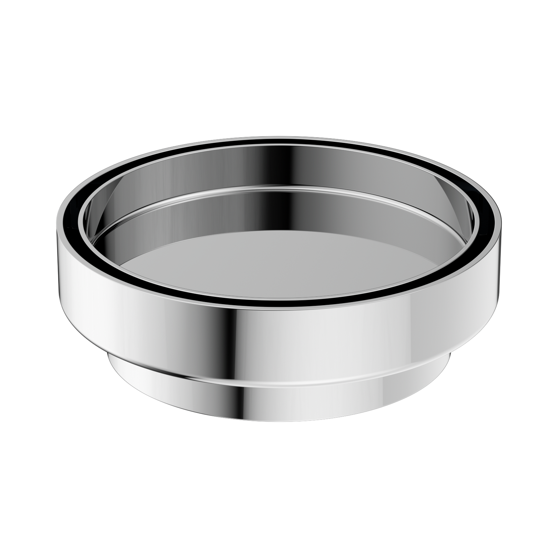 Nero 130mm Round Tile Insert Floor Waste 100mm Outlet, Chrome