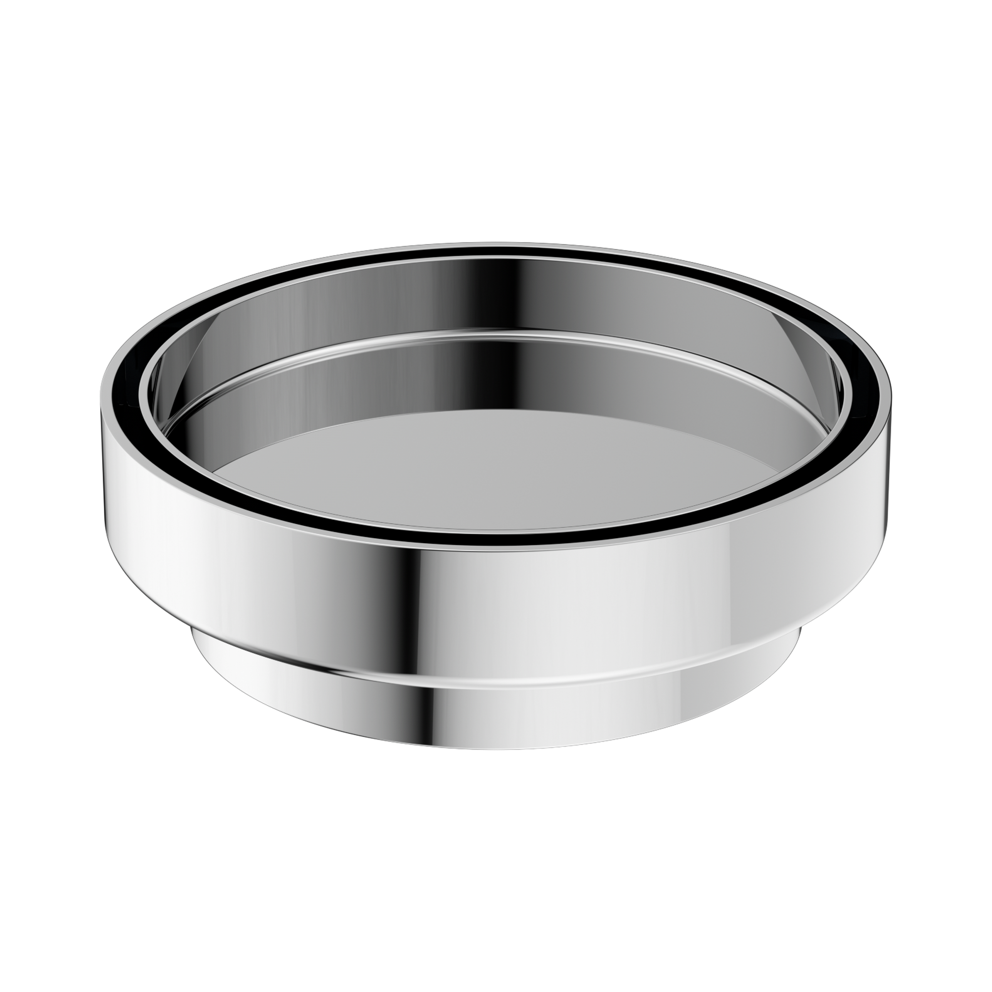 Nero 130mm Round Tile Insert Floor Waste 100mm Outlet, Chrome