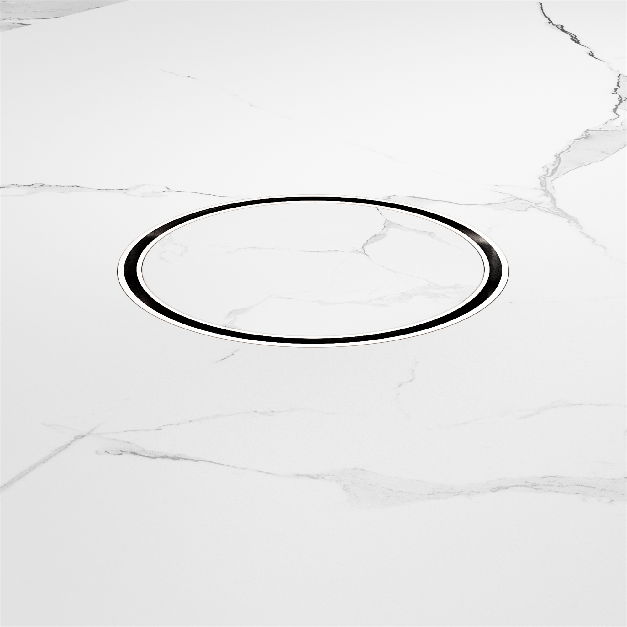 Nero 130mm Round Tile Insert Floor Waste 100mm Outlet, Chrome