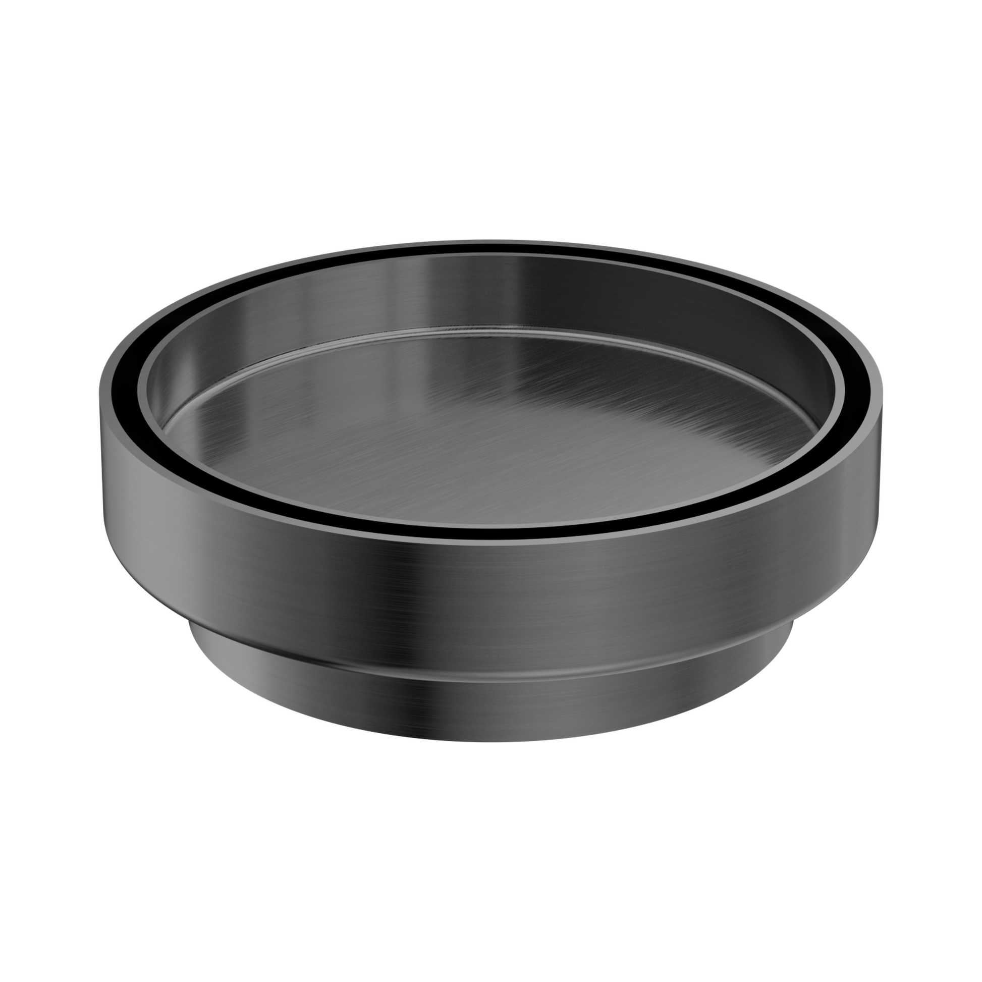 Nero 130mm Round Tile Insert Floor Waste 100mm Outlet, Gun Metal