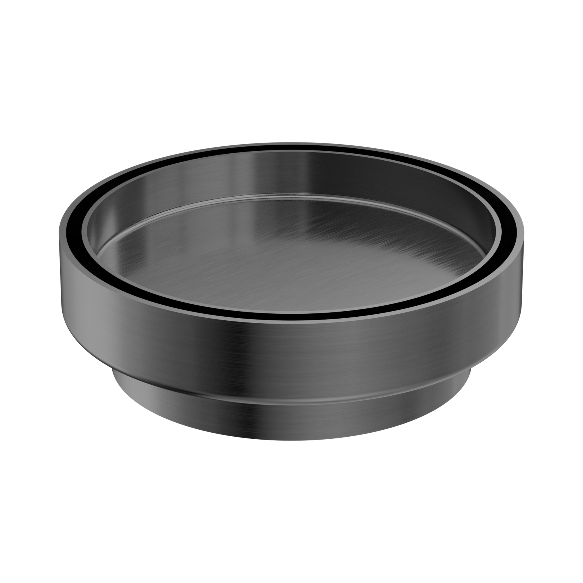 Nero 130mm Round Tile Insert Floor Waste 100mm Outlet, Gun Metal
