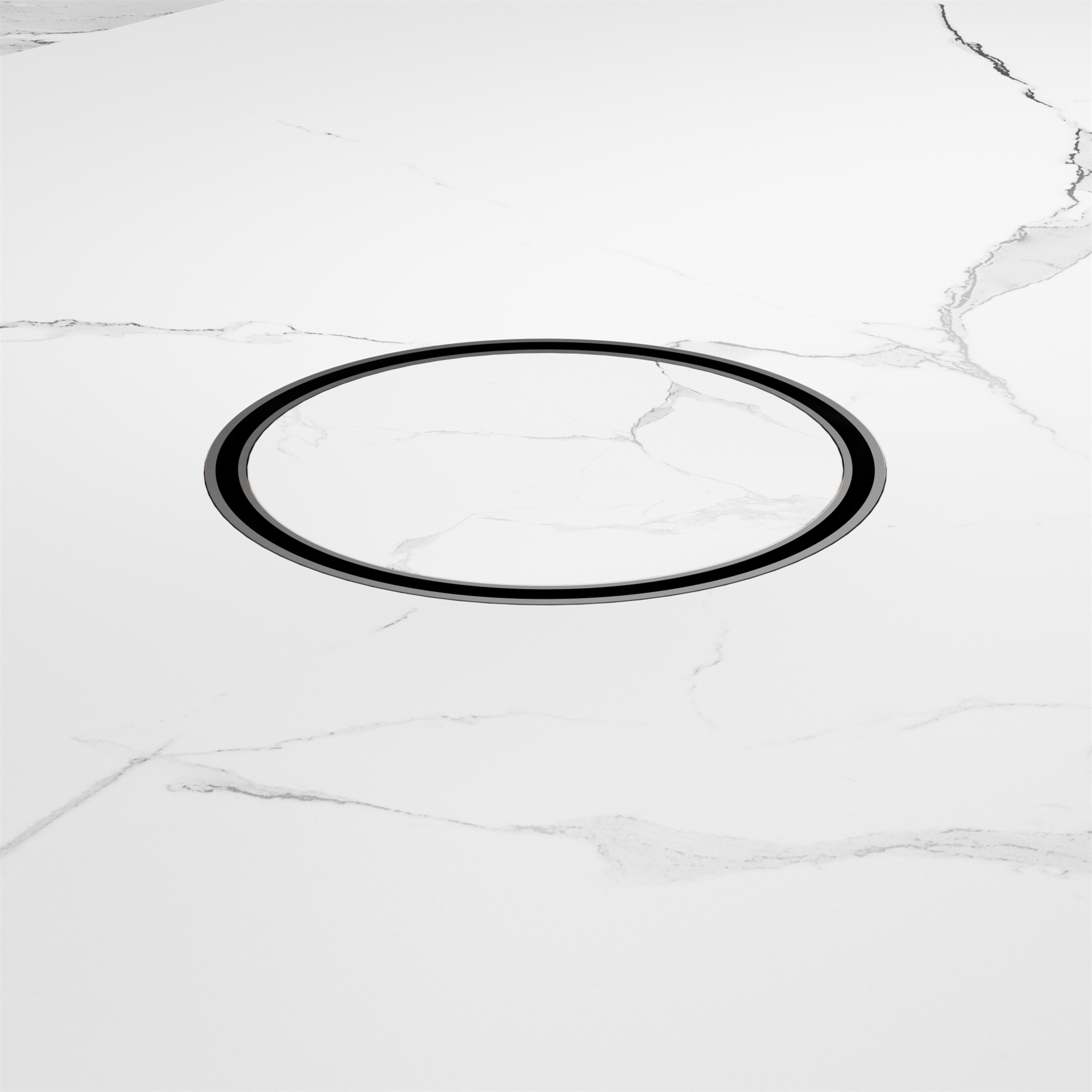 Nero 130mm Round Tile Insert Floor Waste 100mm Outlet, Gun Metal
