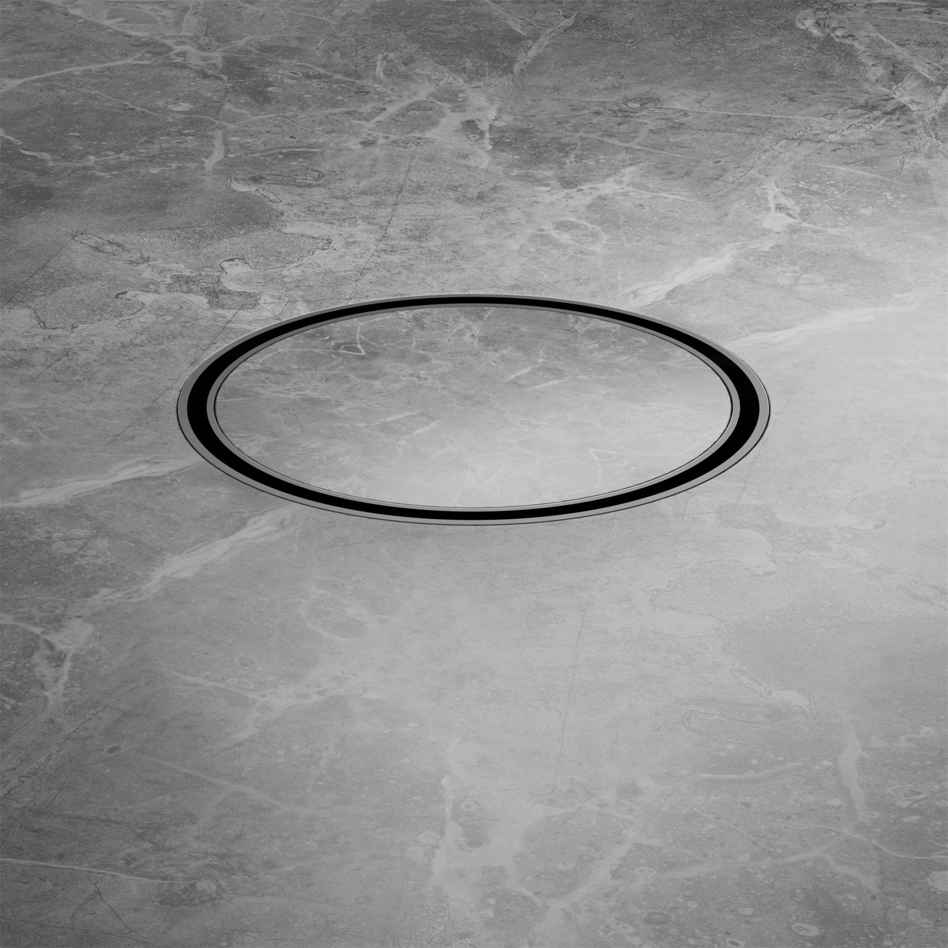 Nero 130mm Round Tile Insert Floor Waste 100mm Outlet, Gun Metal