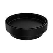 Nero 130mm Round Tile Insert Floor Waste 100mm Outlet, Matte Black