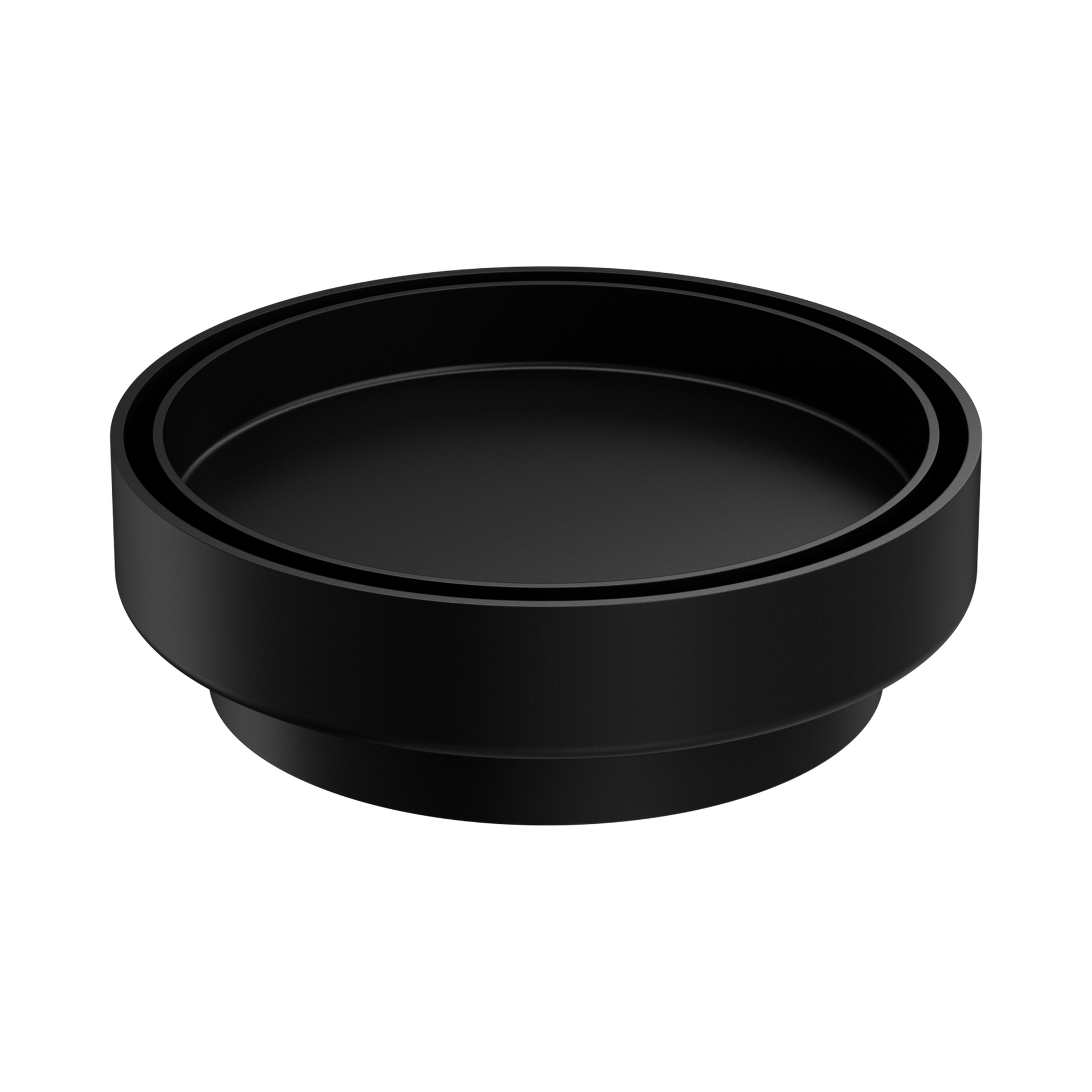 Nero 130mm Round Tile Insert Floor Waste 100mm Outlet, Matte Black