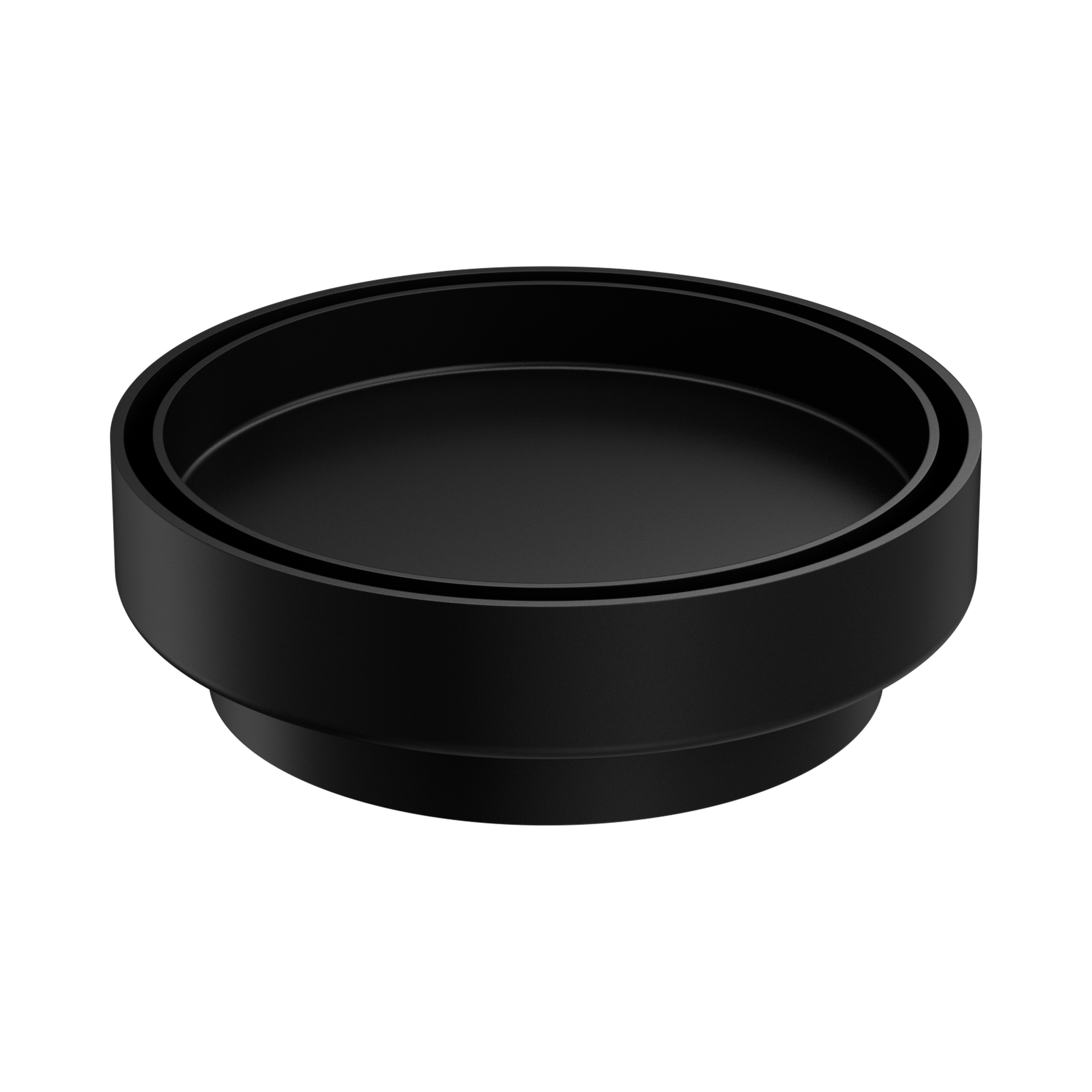 Nero 130mm Round Tile Insert Floor Waste 100mm Outlet, Matte Black