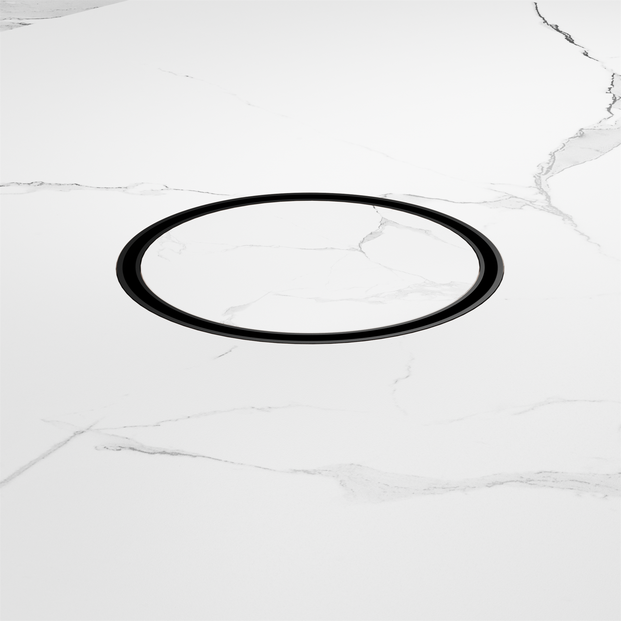 Nero 130mm Round Tile Insert Floor Waste 100mm Outlet, Matte Black