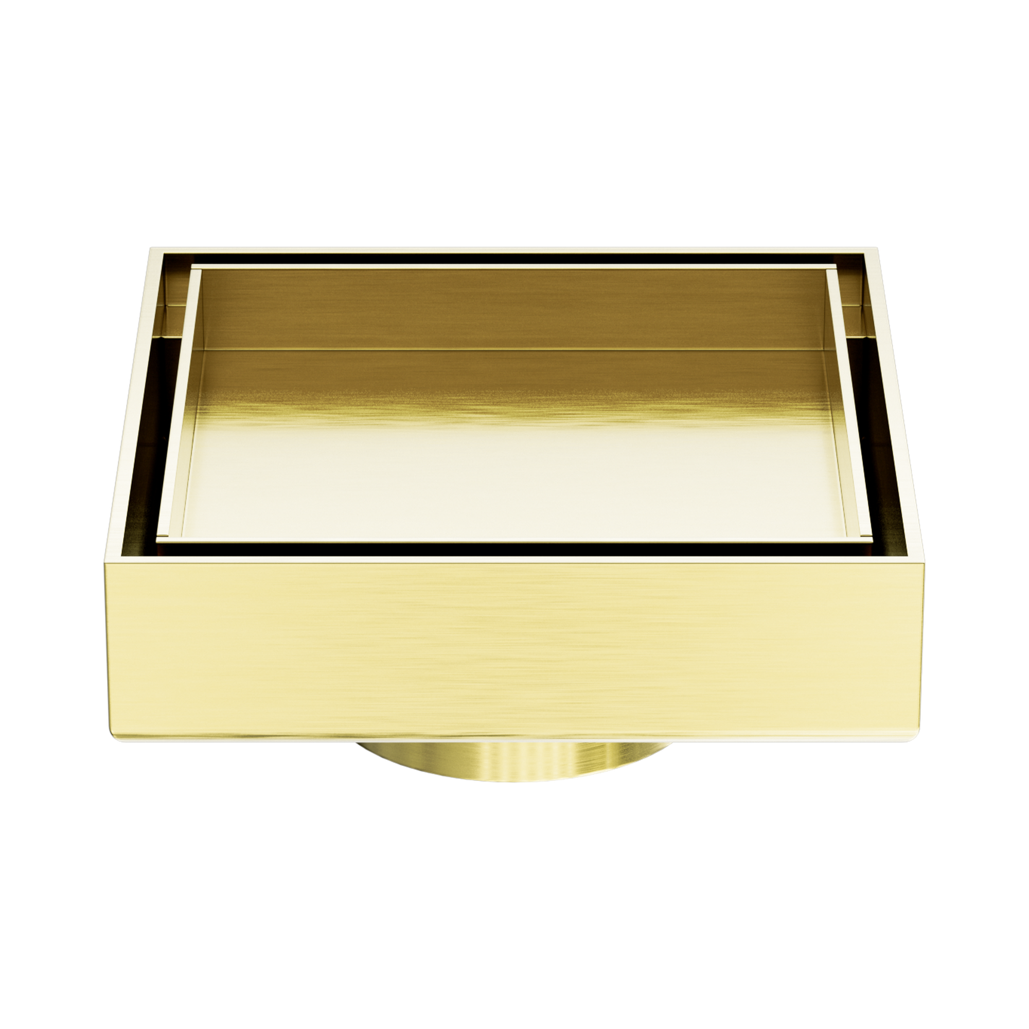Nero 100mm Square Tile Insert Floor Waste 50mm Outlet, Brushed Gold