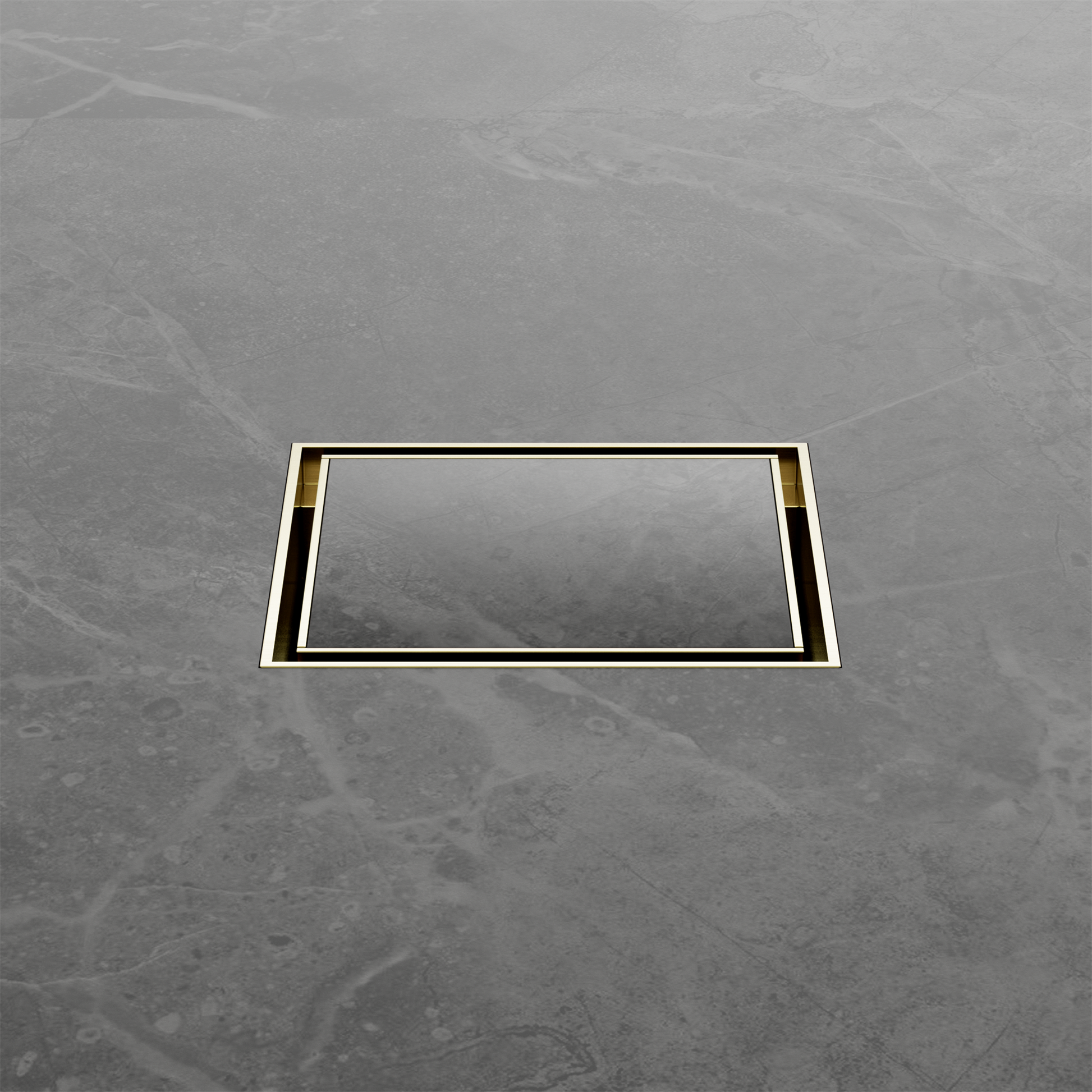 Nero 100mm Square Tile Insert Floor Waste 50mm Outlet, Brushed Gold