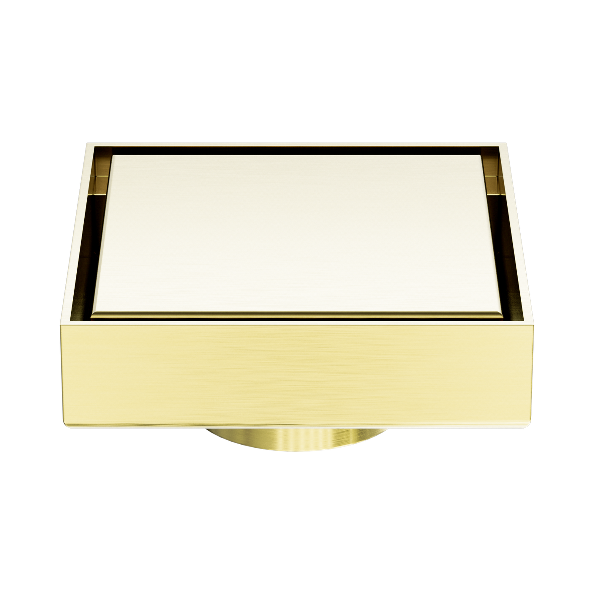 Nero 100mm Square Tile Insert Floor Waste 50mm Outlet, Brushed Gold