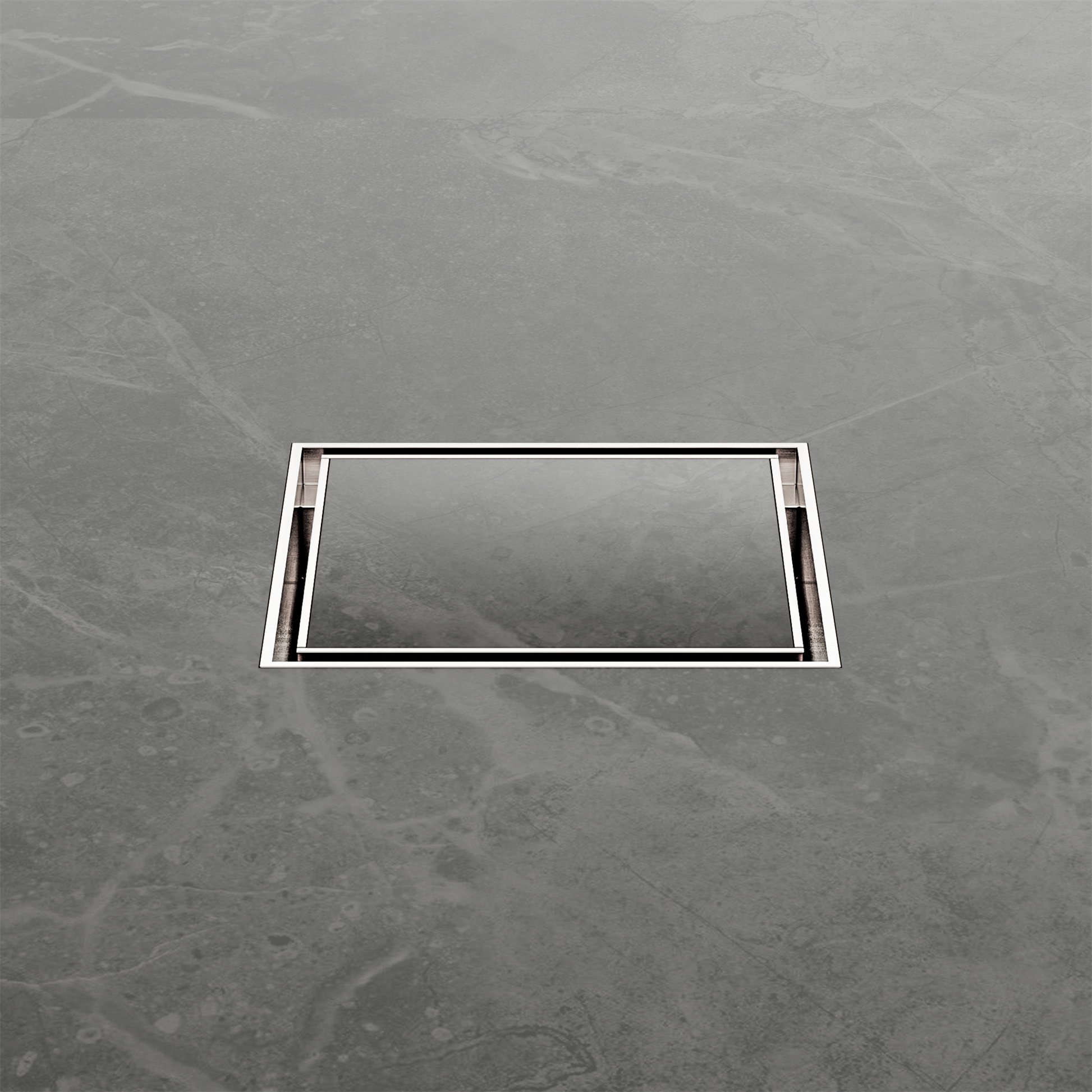 Nero 100mm Square Tile Insert Floor Waste 50mm Outlet, Brushed Nickel
