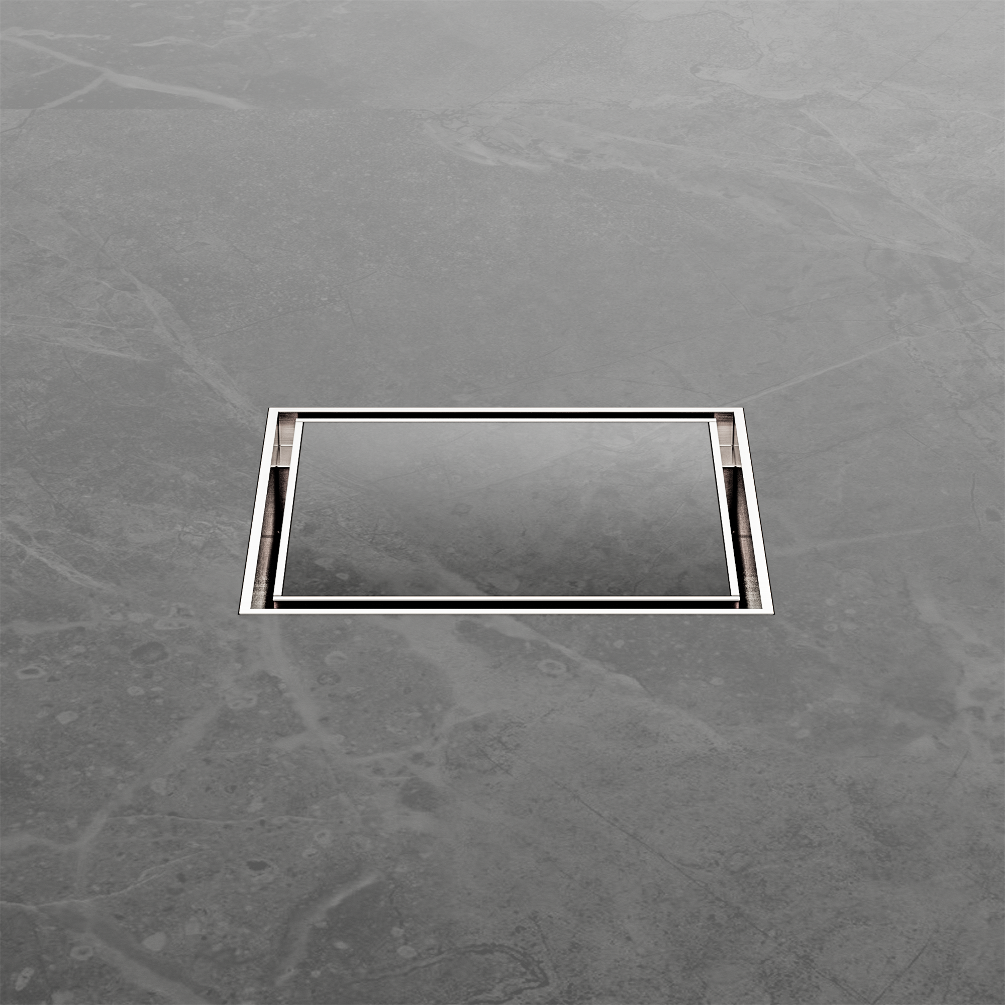 Nero 100mm Square Tile Insert Floor Waste 50mm Outlet, Brushed Nickel