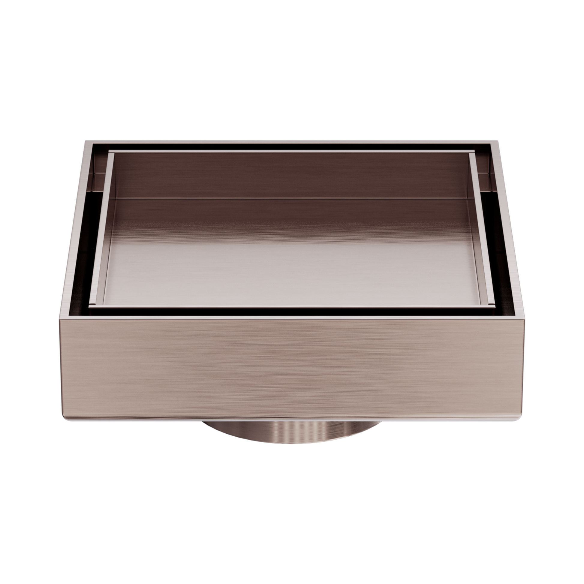 Nero 100mm Square Tile Insert Floor Waste 50mm Outlet, Brushed Bronze