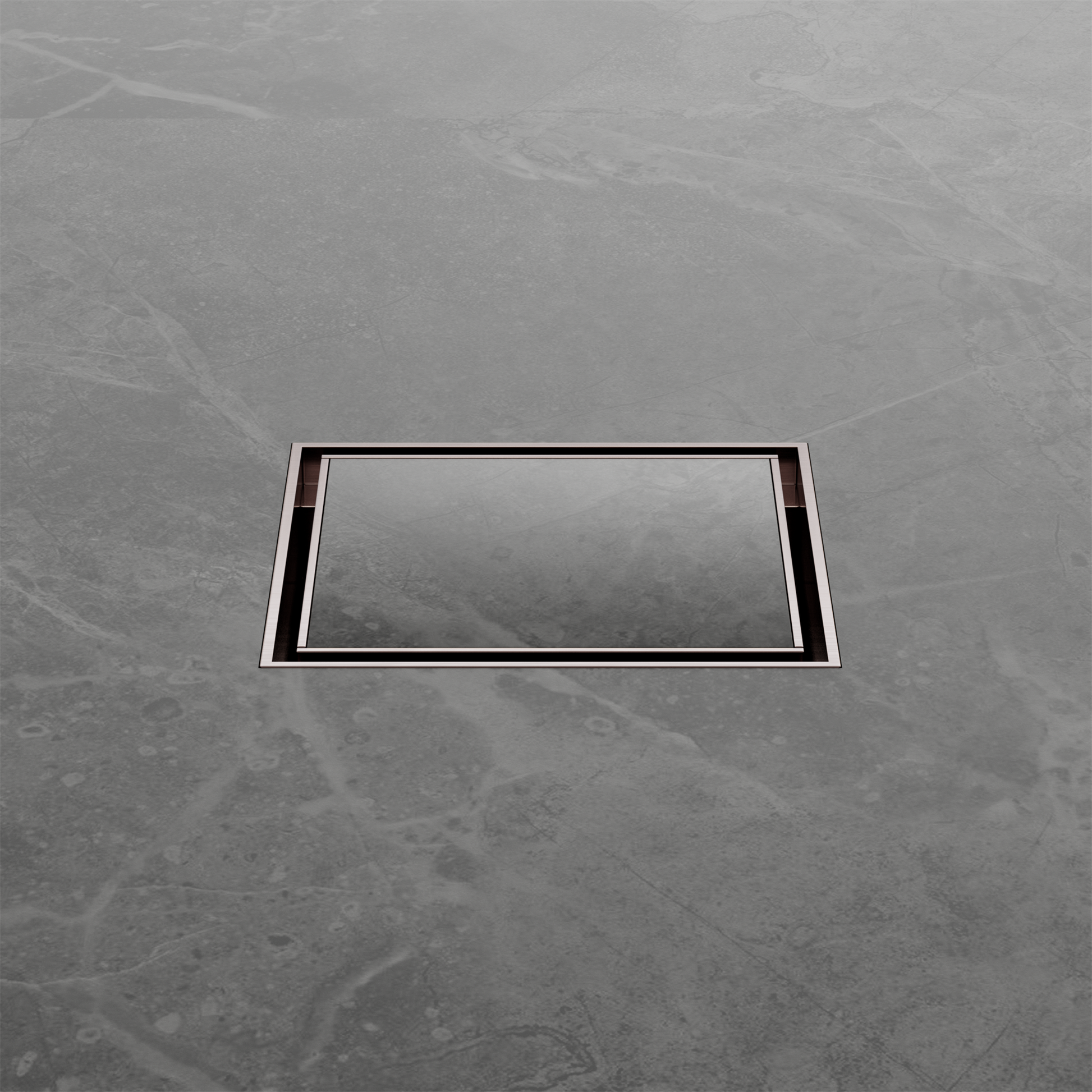 Nero 100mm Square Tile Insert Floor Waste 50mm Outlet, Brushed Bronze