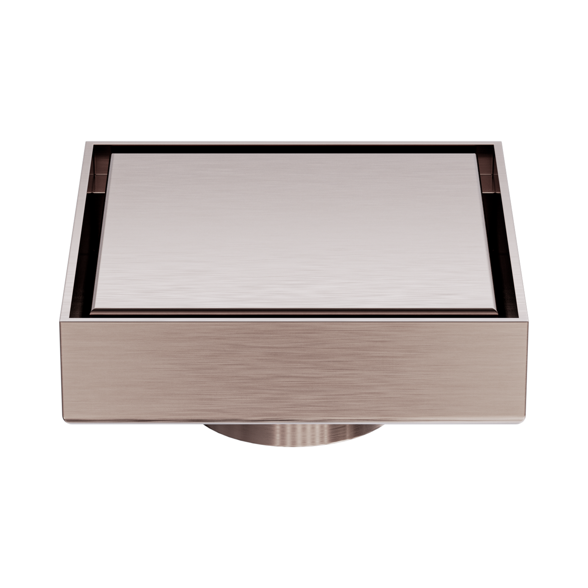 Nero 100mm Square Tile Insert Floor Waste 50mm Outlet, Brushed Bronze