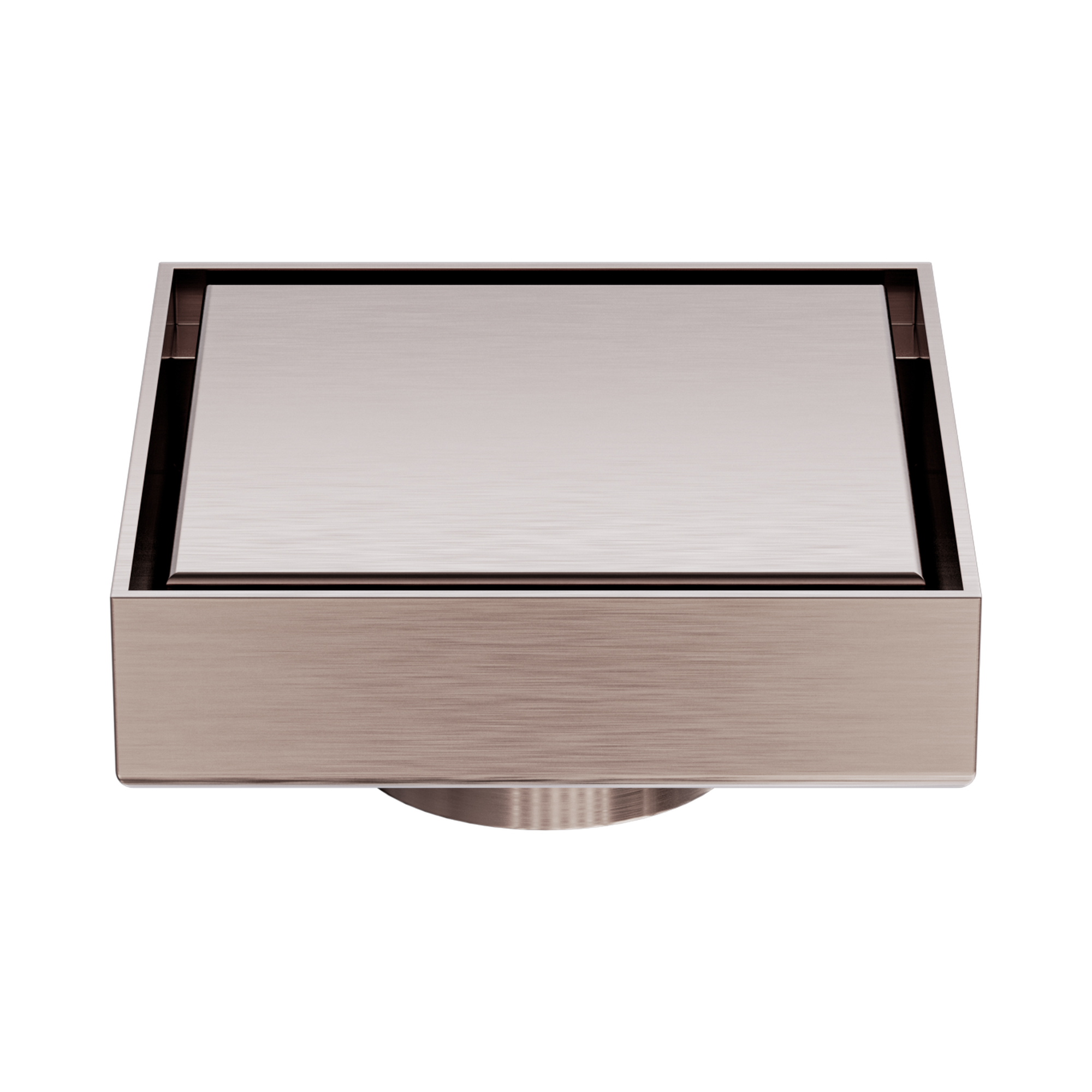 Nero 100mm Square Tile Insert Floor Waste 50mm Outlet, Brushed Bronze