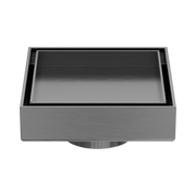 Nero 100mm Square Tile Insert Floor Waste 50mm Outlet, Gun Metal