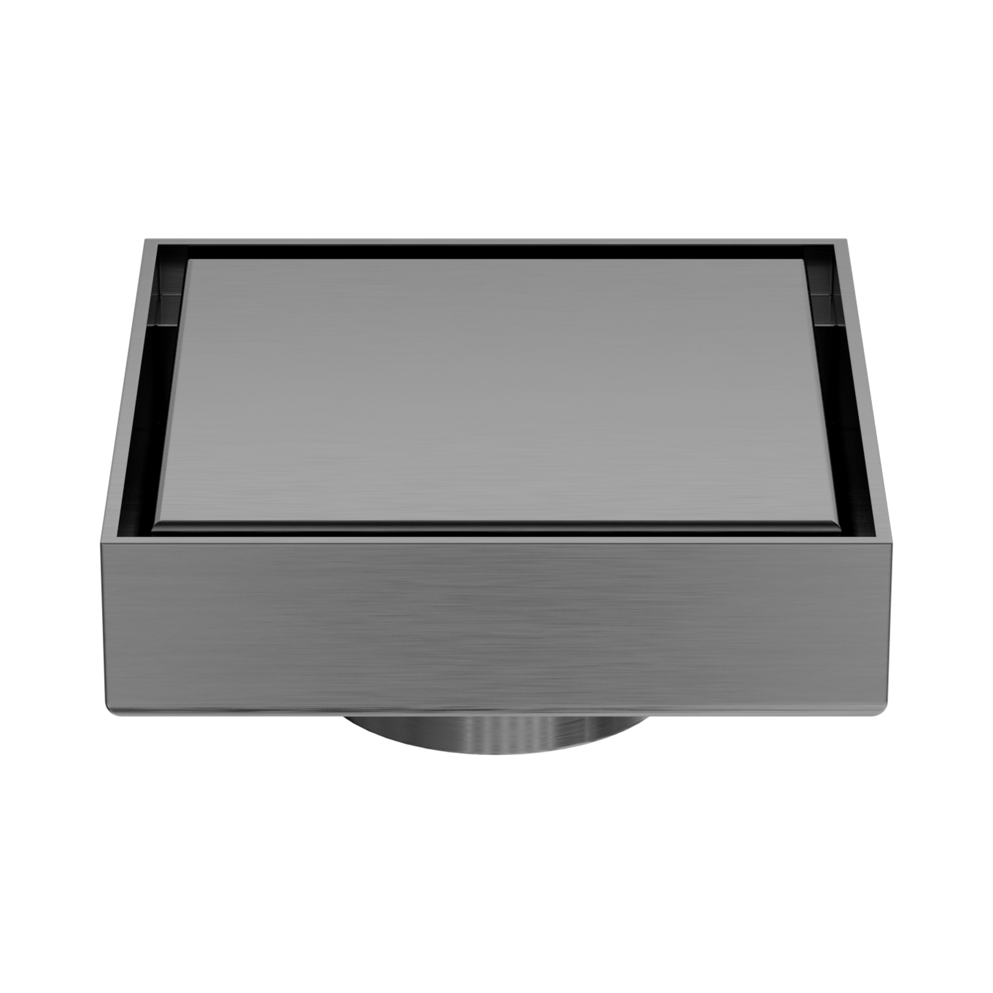Nero 100mm Square Tile Insert Floor Waste 50mm Outlet, Gun Metal