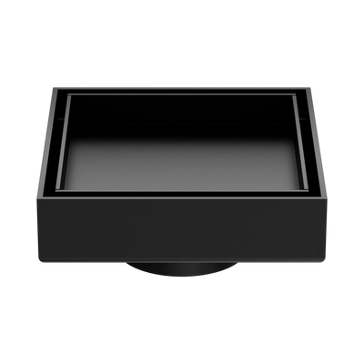 Nero 100mm Square Tile Insert Floor Waste 50mm Outlet, Matte Black