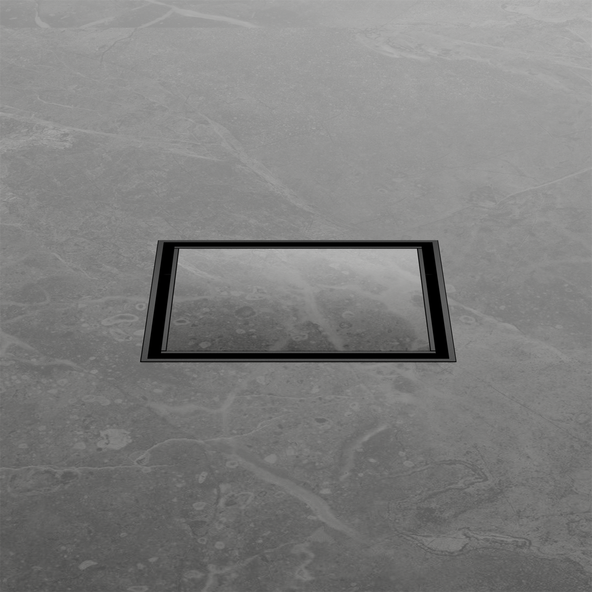 Nero 100mm Square Tile Insert Floor Waste 50mm Outlet, Matte Black