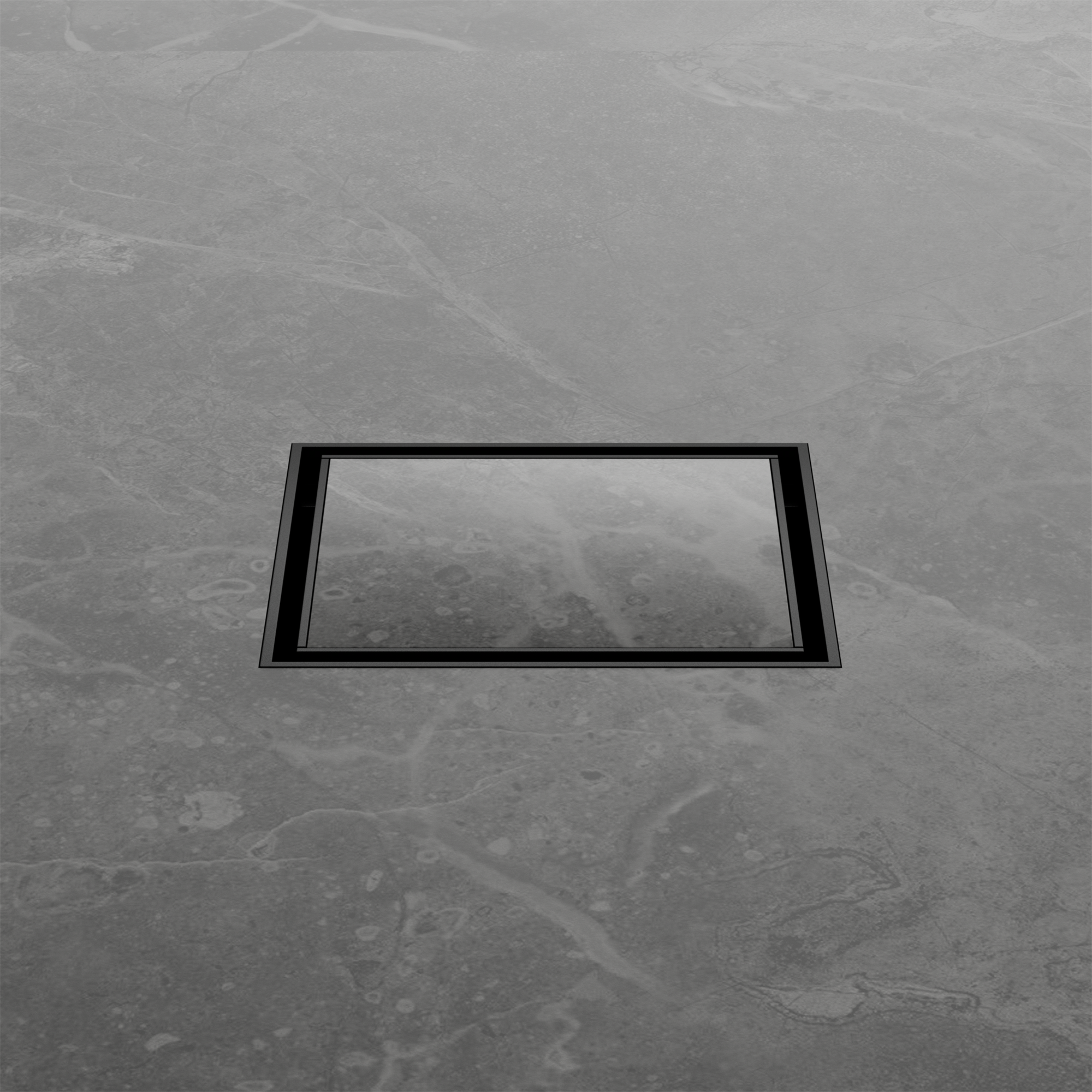 Nero 100mm Square Tile Insert Floor Waste 50mm Outlet, Matte Black