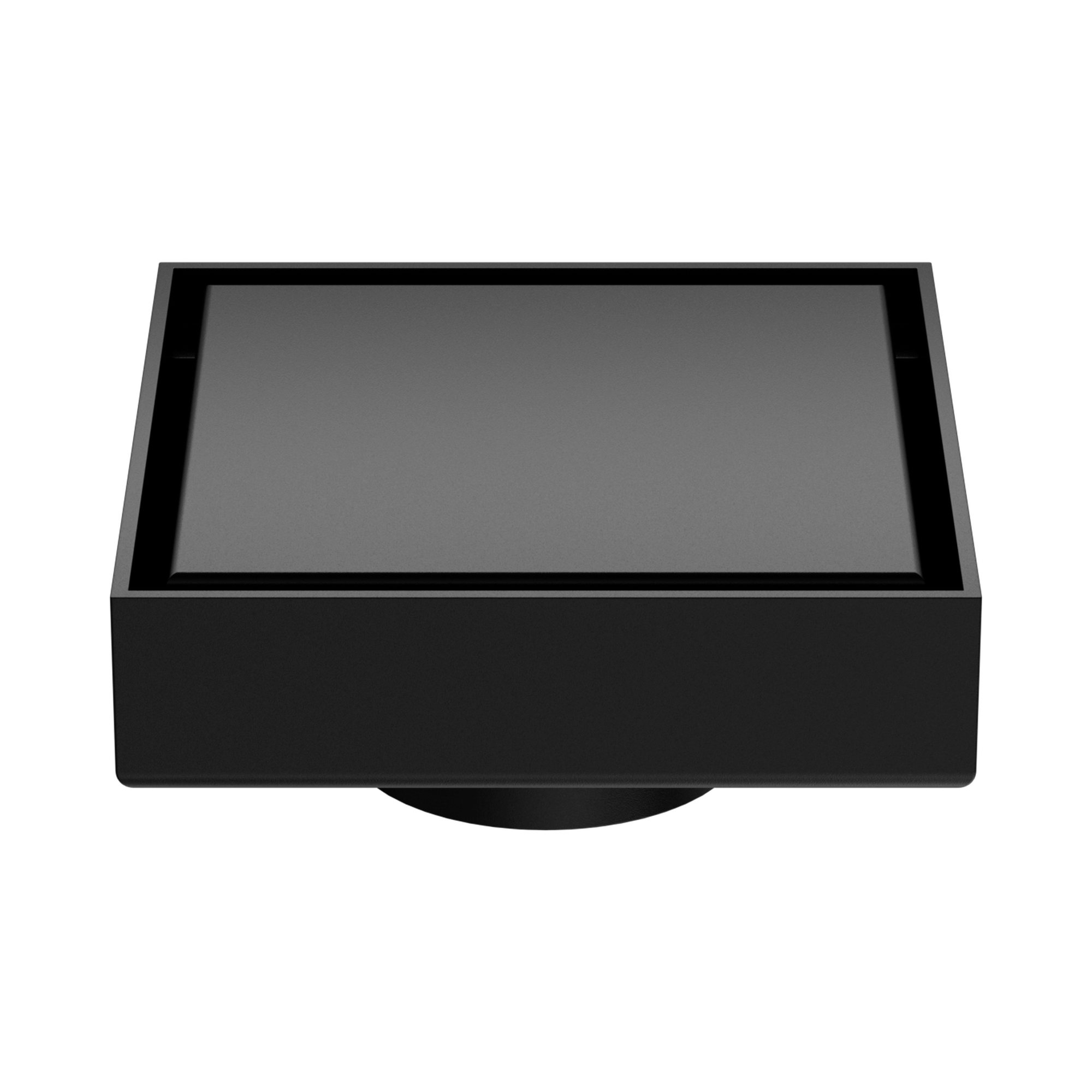 Nero 100mm Square Tile Insert Floor Waste 50mm Outlet, Matte Black