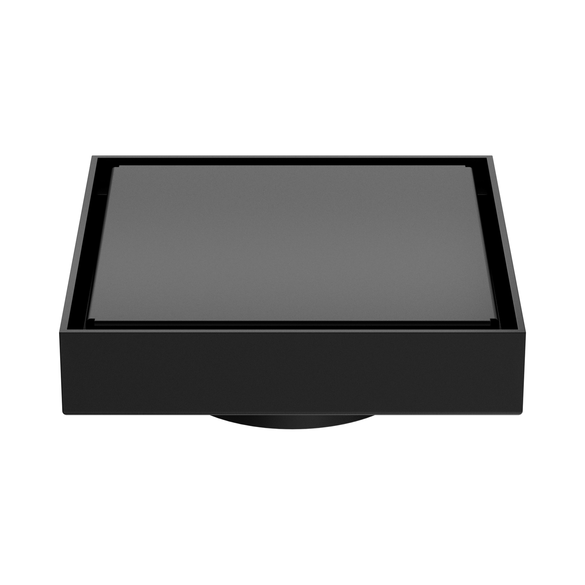 Nero 130mm Square Tile Insert Floor Waste 80mm Outlet, Matte Black