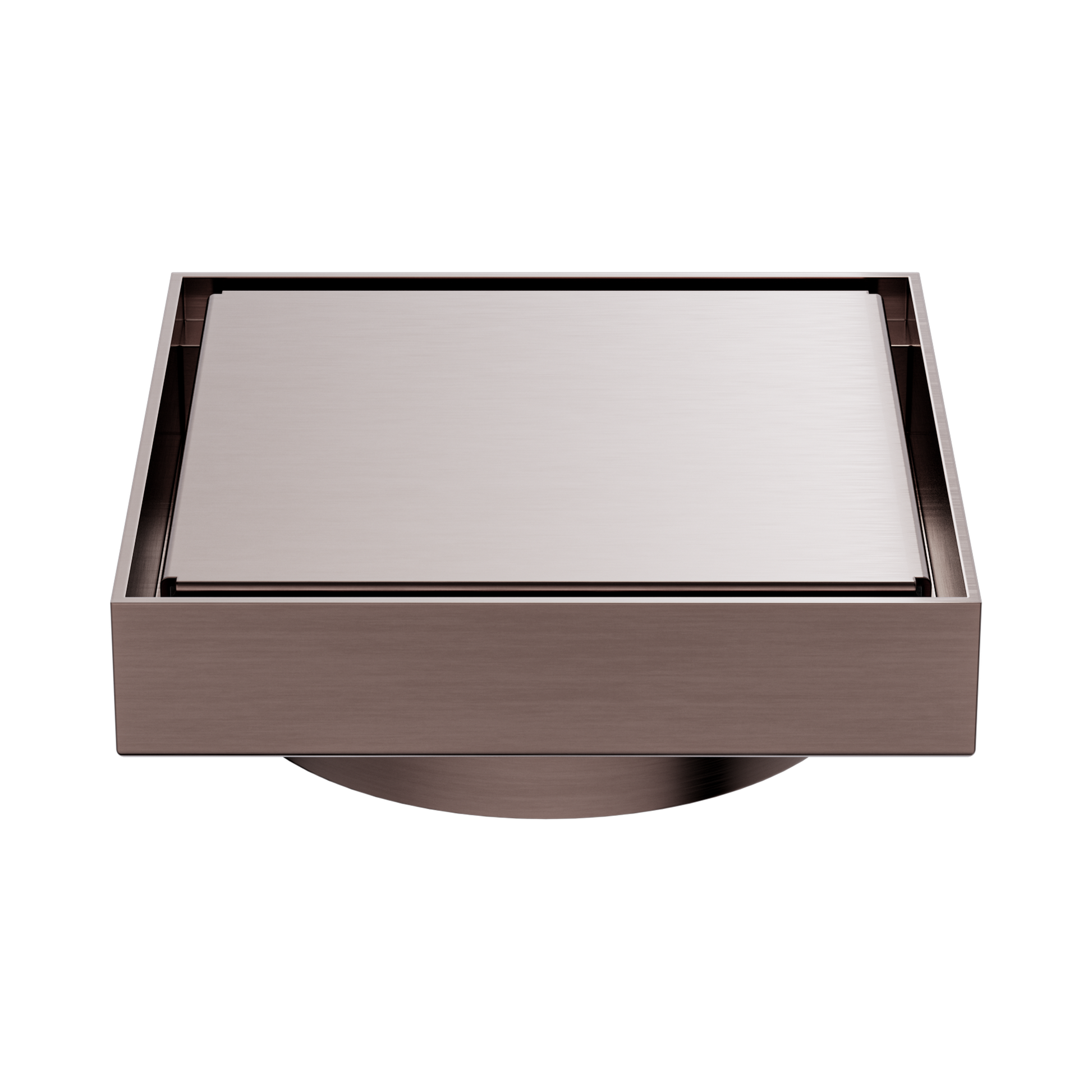 Nero 130mm Square Tile Insert Floor Waste 100mm Outlet, Brushed Bronze