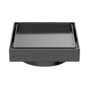 Nero 130mm Square Tile Insert Floor Waste 100mm Outlet, Gun Metal