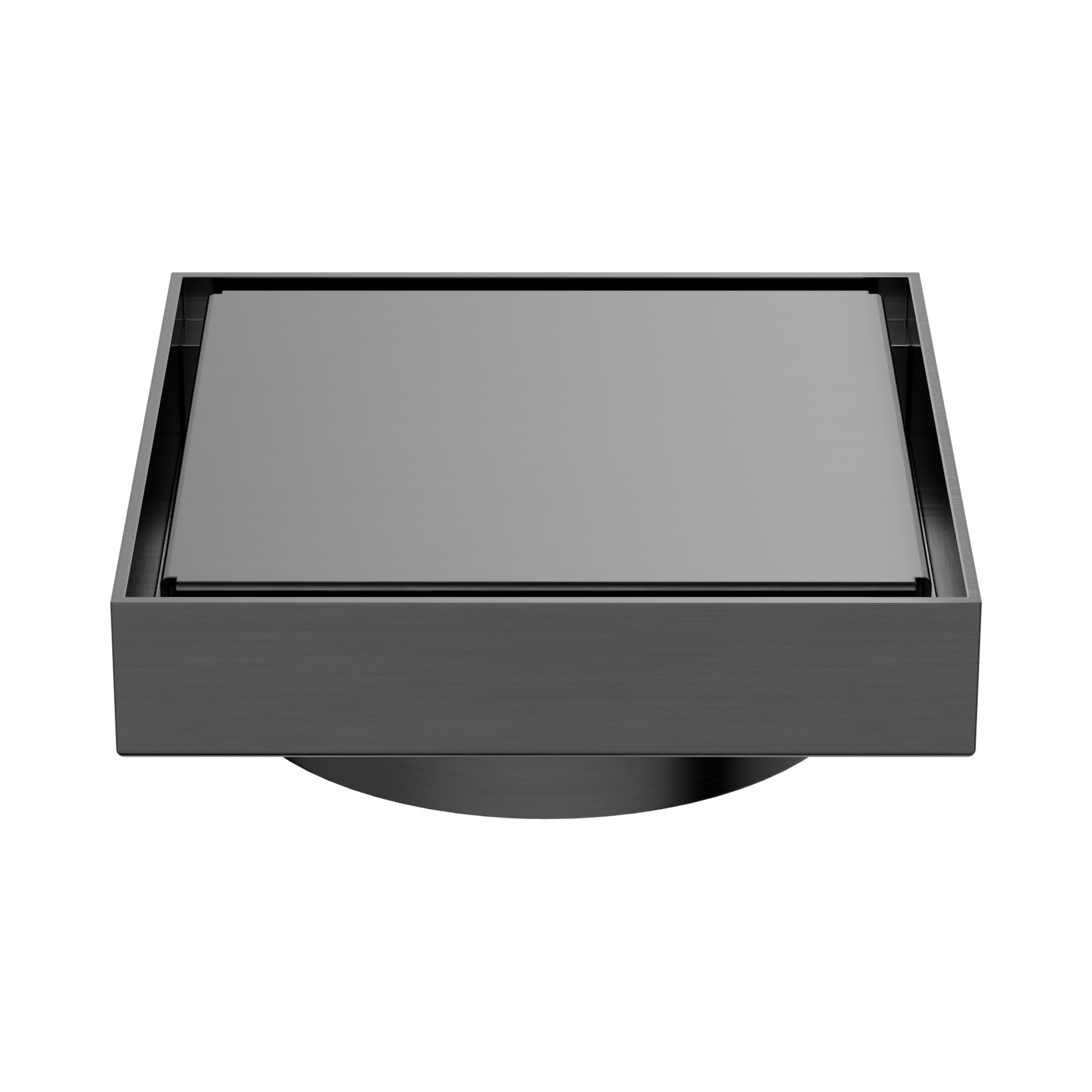 Nero 130mm Square Tile Insert Floor Waste 100mm Outlet, Gun Metal