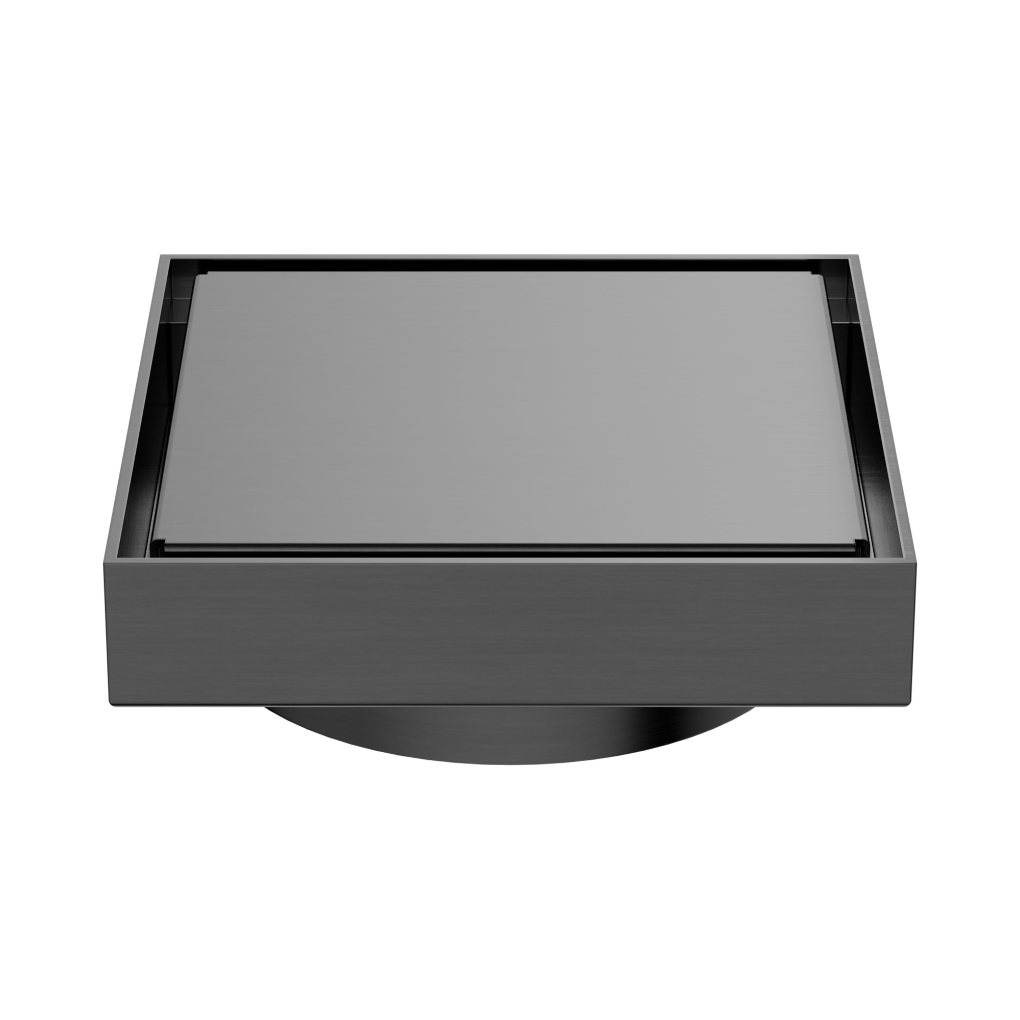 Nero 130mm Square Tile Insert Floor Waste 100mm Outlet, Gun Metal