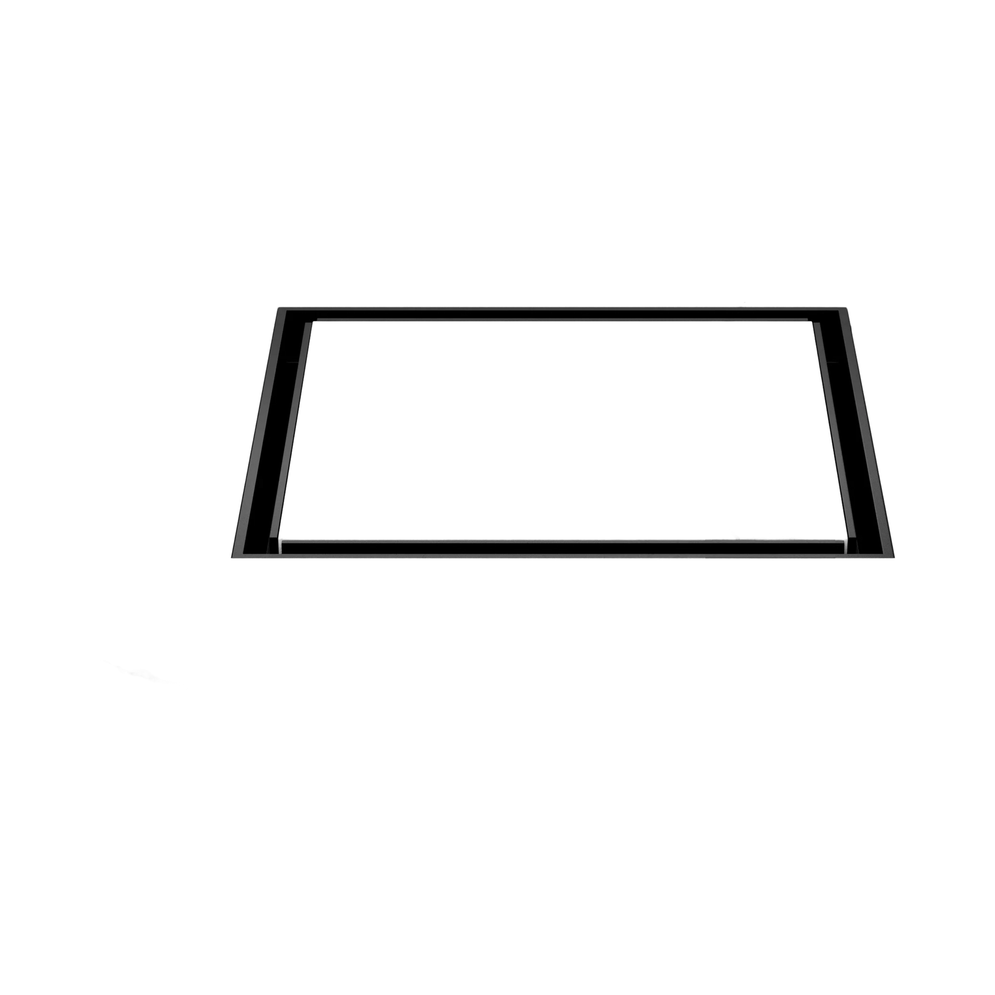 Nero 130mm Square Tile Insert Floor Waste 100mm Outlet, Matte Black